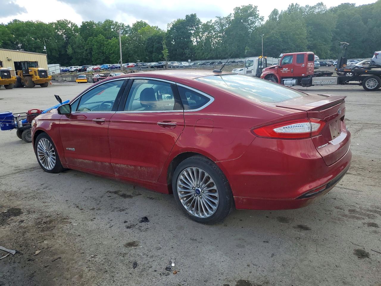 2014 Ford Fusion Titanium Hev Red vin: 3FA6P0RU6ER145603