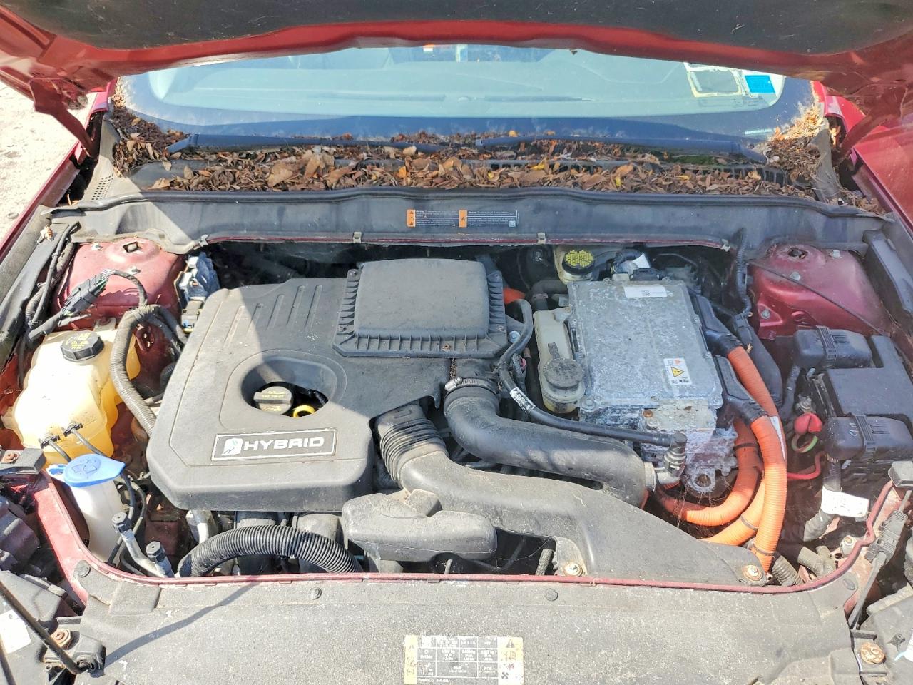 2014 Ford Fusion Titanium Hev Red vin: 3FA6P0RU6ER145603