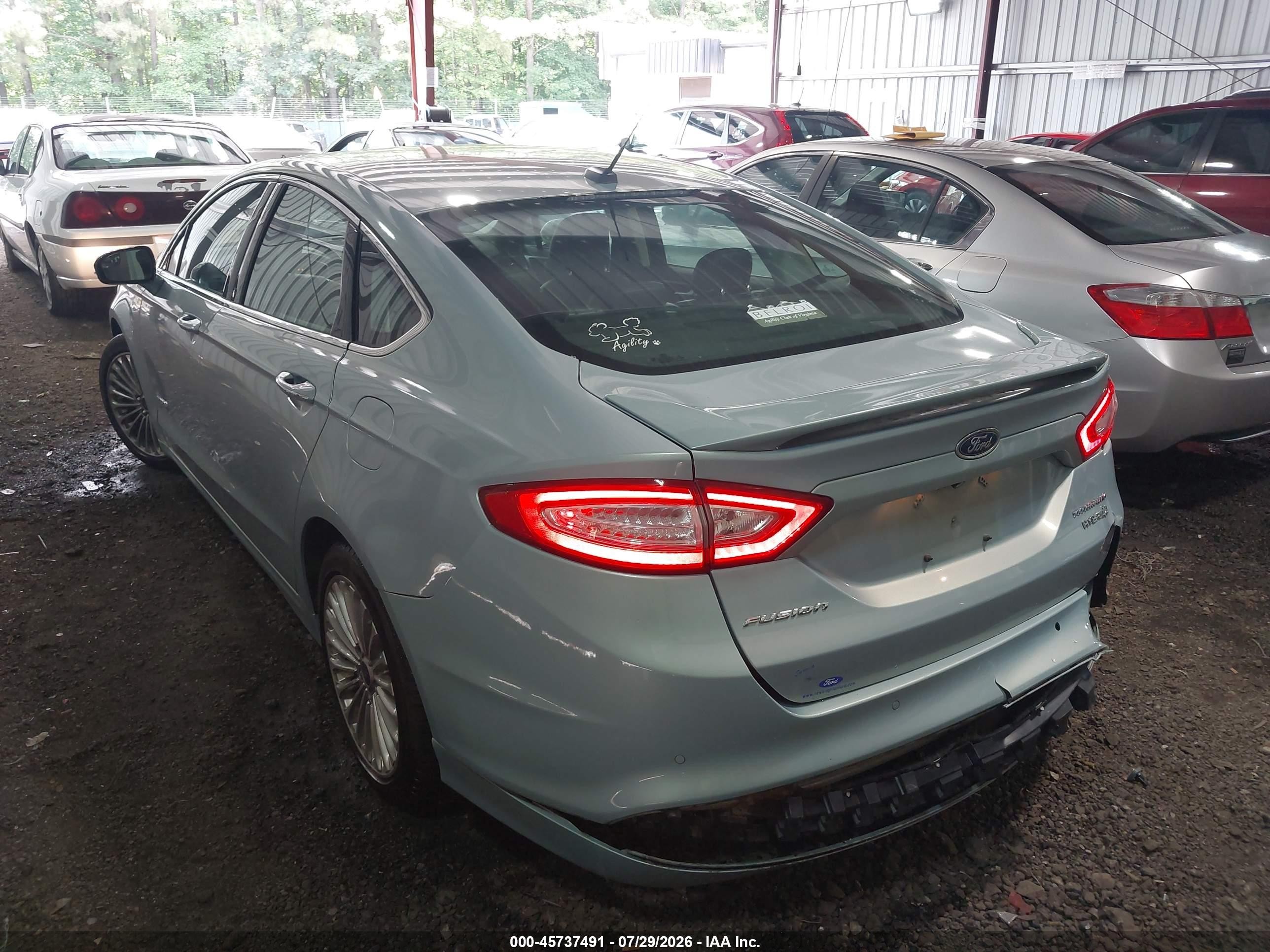 2014 Ford Fusion Hybrid Titanium Blue vin: 3FA6P0RU6ER255714