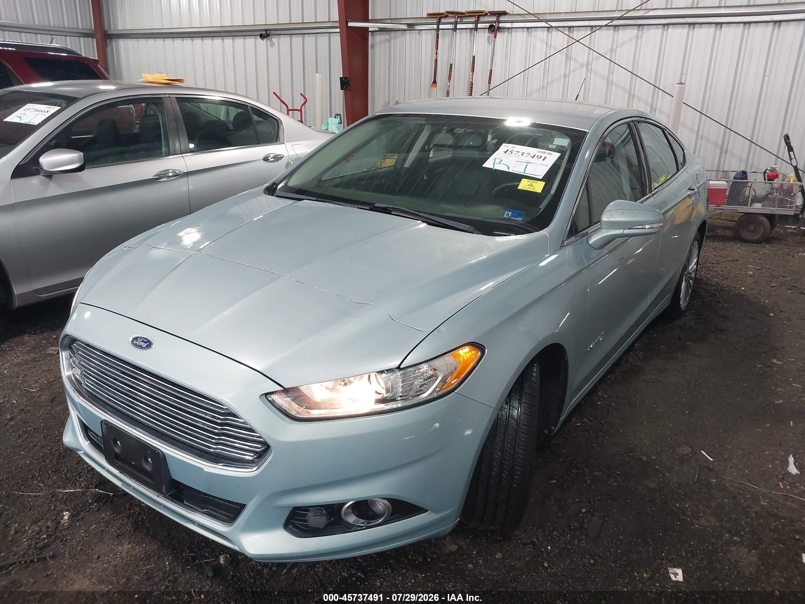 2014 Ford Fusion Hybrid Titanium Blue vin: 3FA6P0RU6ER255714