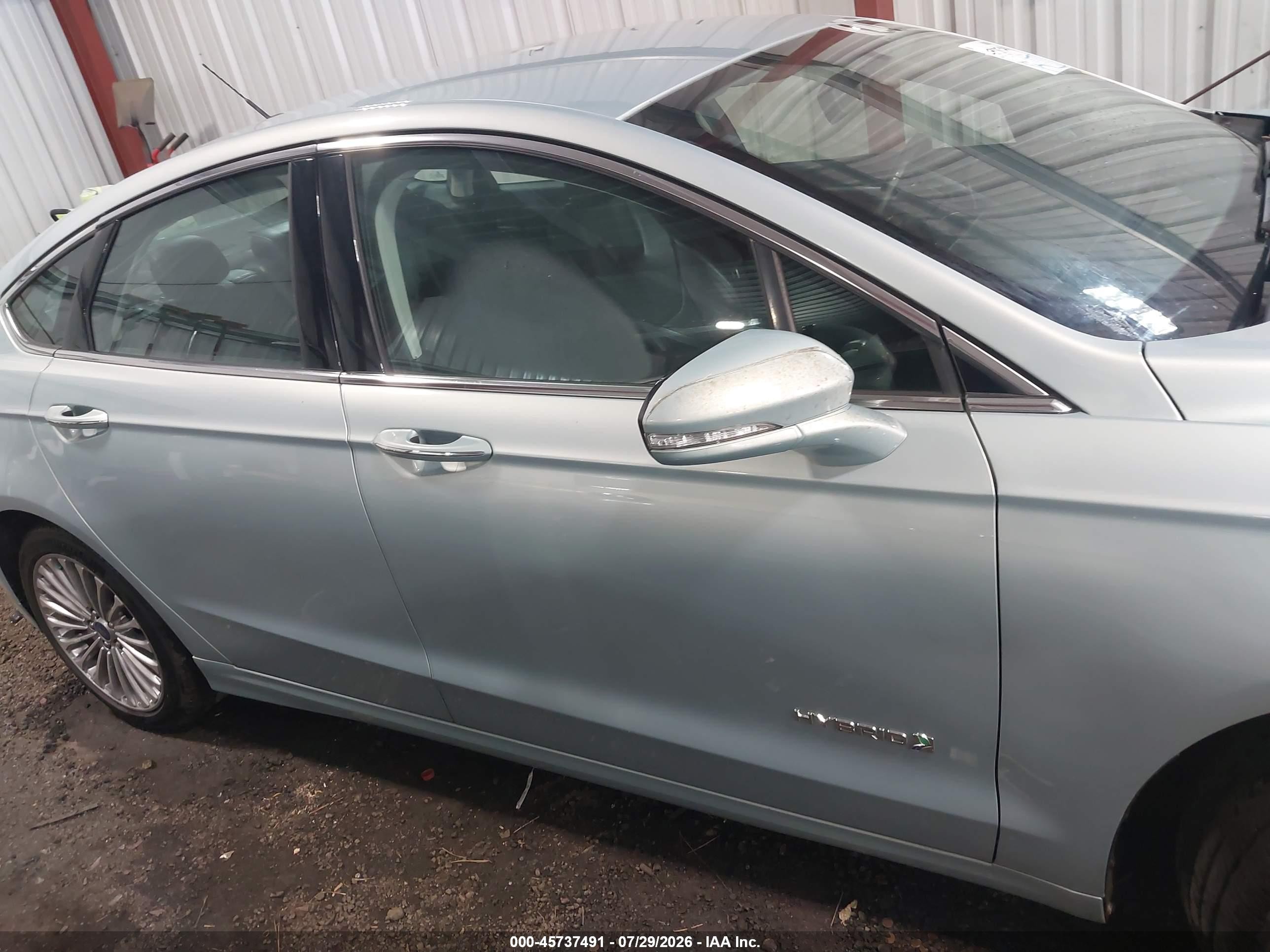 2014 Ford Fusion Hybrid Titanium Blue vin: 3FA6P0RU6ER255714