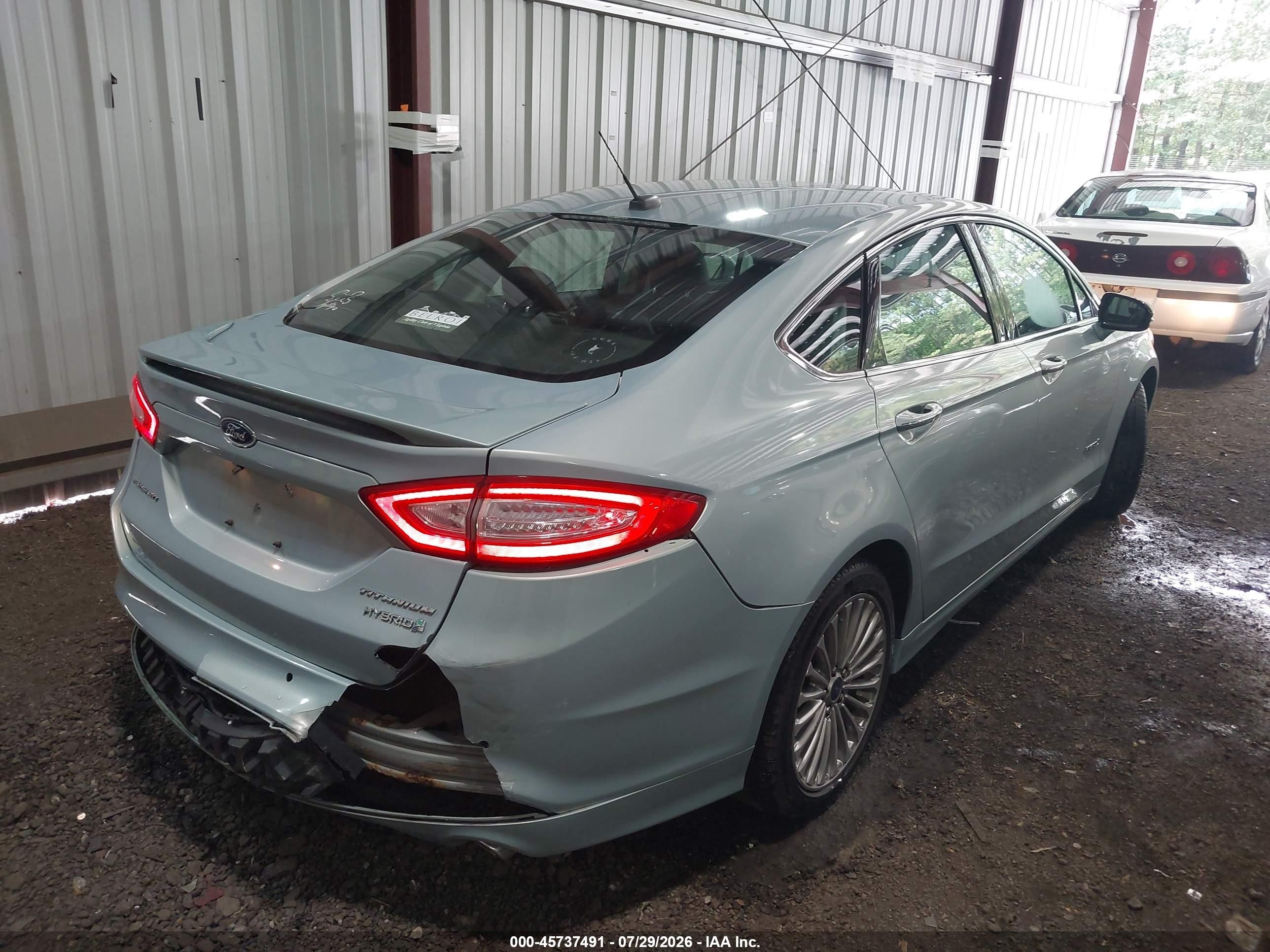 2014 Ford Fusion Hybrid Titanium Blue vin: 3FA6P0RU6ER255714