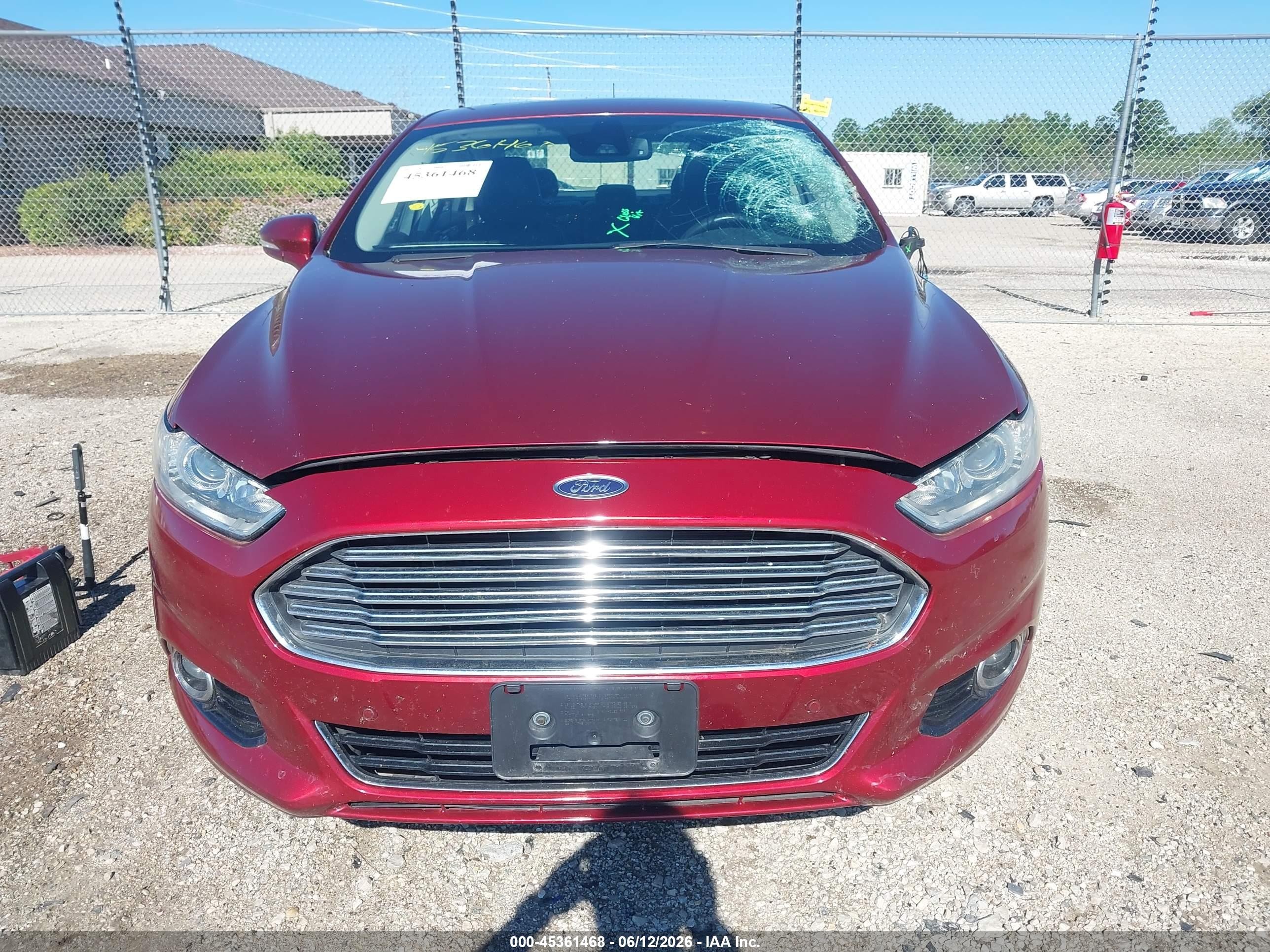 2014 Ford Fusion Hybrid Titanium Red vin: 3FA6P0RU6ER335711