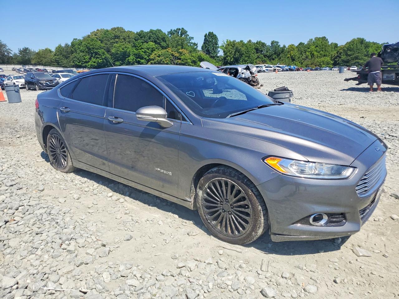 2014 Ford Fusion Titanium Hev Gray vin: 3FA6P0RU6ER349785