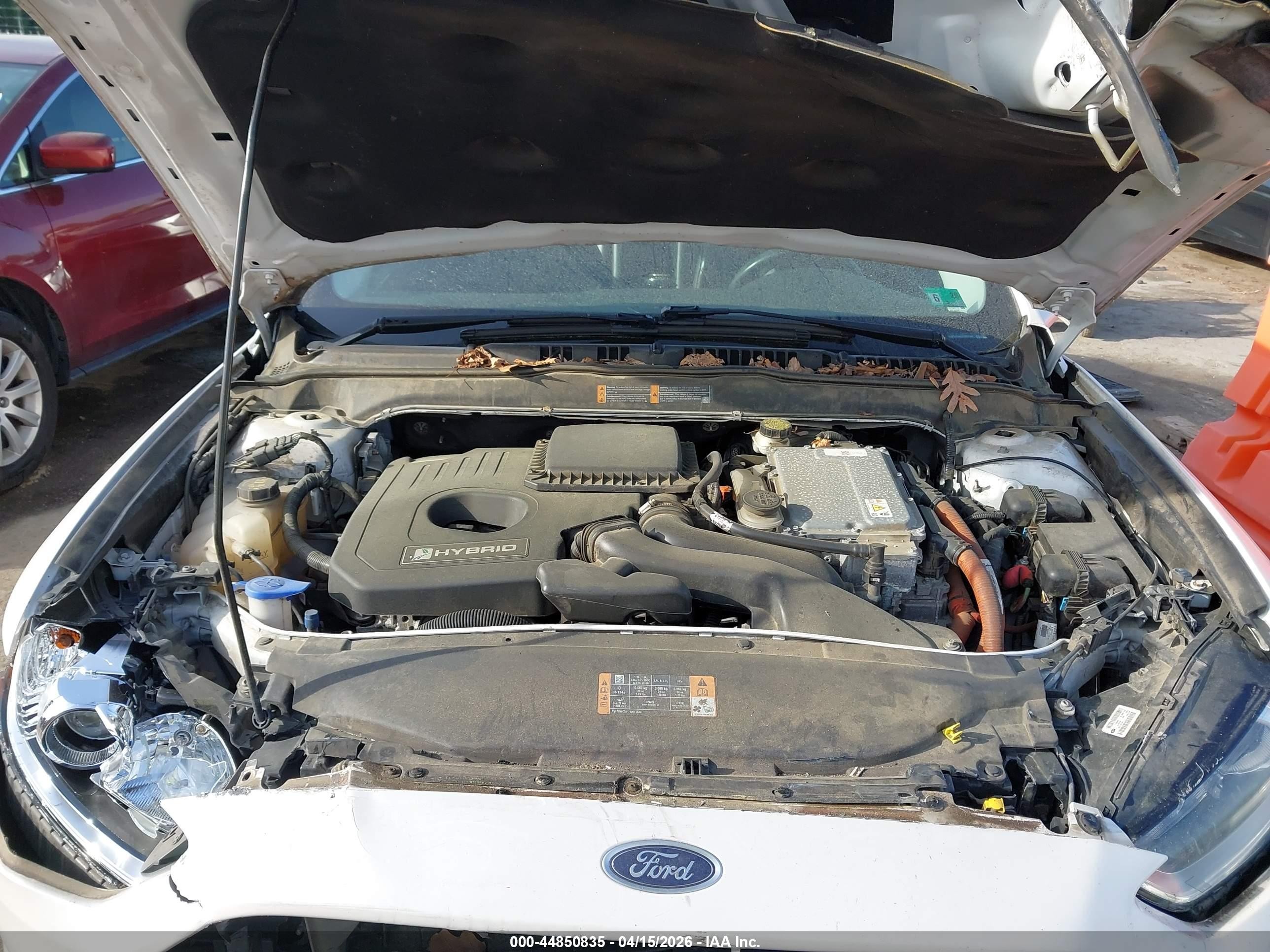 2014 Ford Fusion Hybrid Titanium White vin: 3FA6P0RU6ER385539