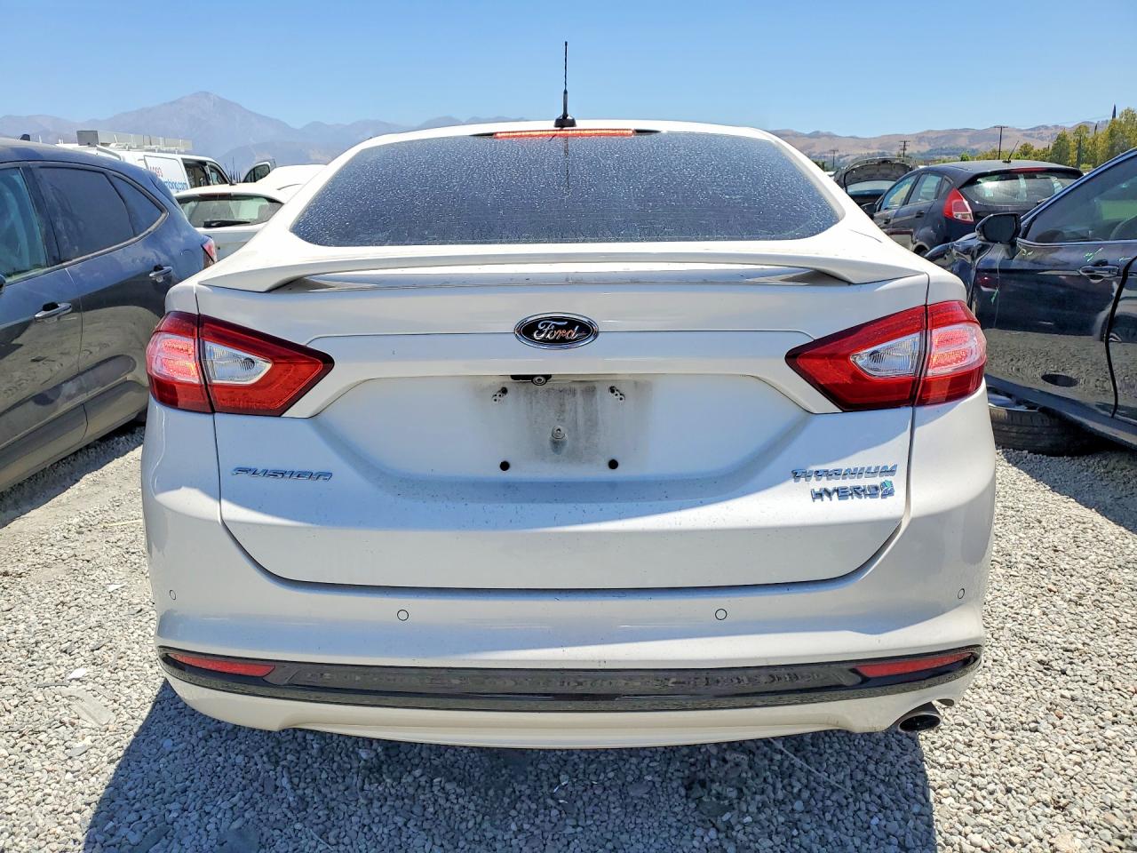 2014 Ford Fusion Titanium Hev White vin: 3FA6P0RU6ER392281