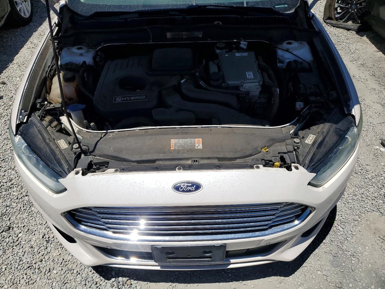 2014 Ford Fusion Titanium Hev White vin: 3FA6P0RU6ER392281