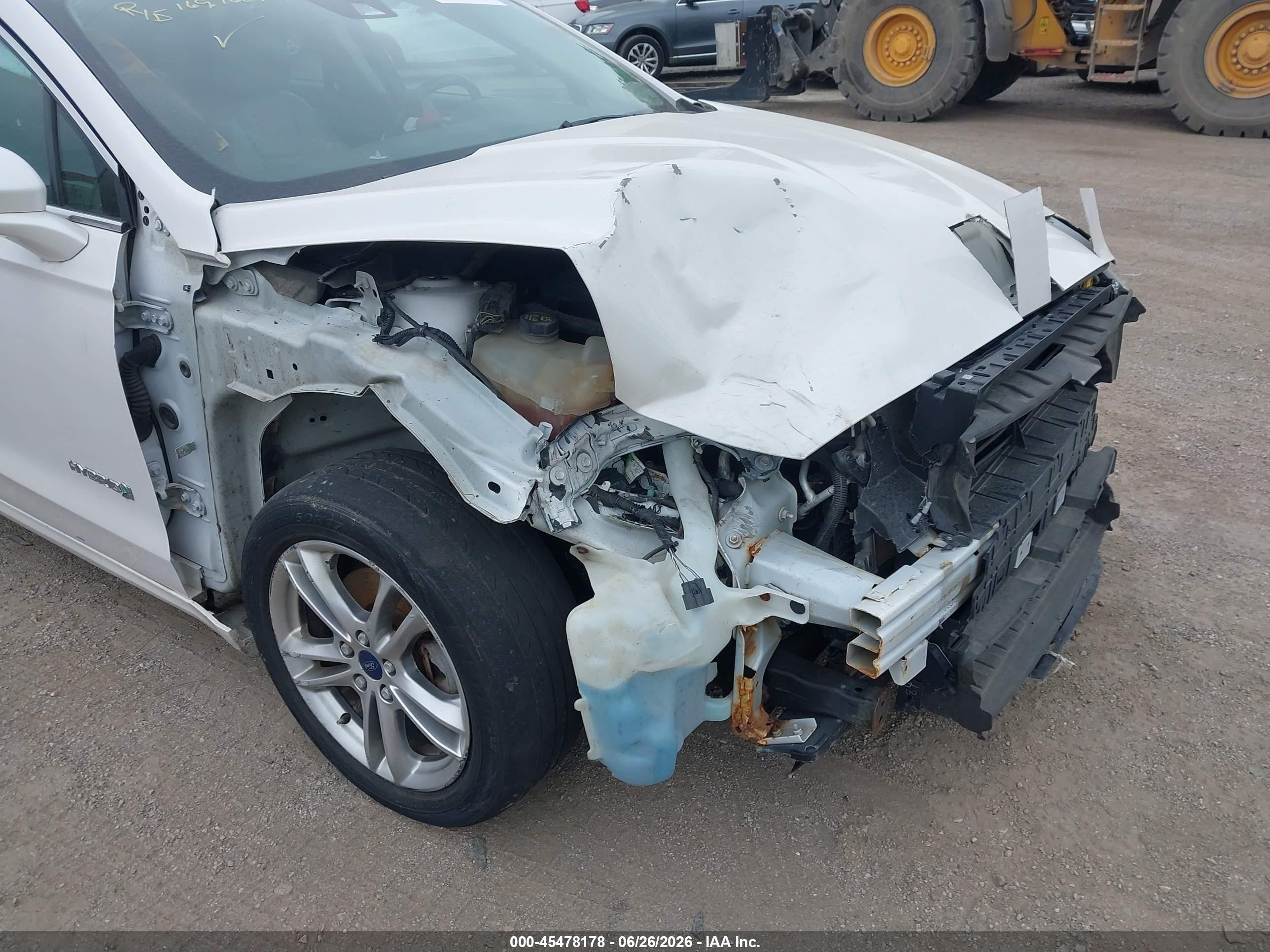 2015 Ford Fusion Hybrid Titanium White vin: 3FA6P0RU6FR193815