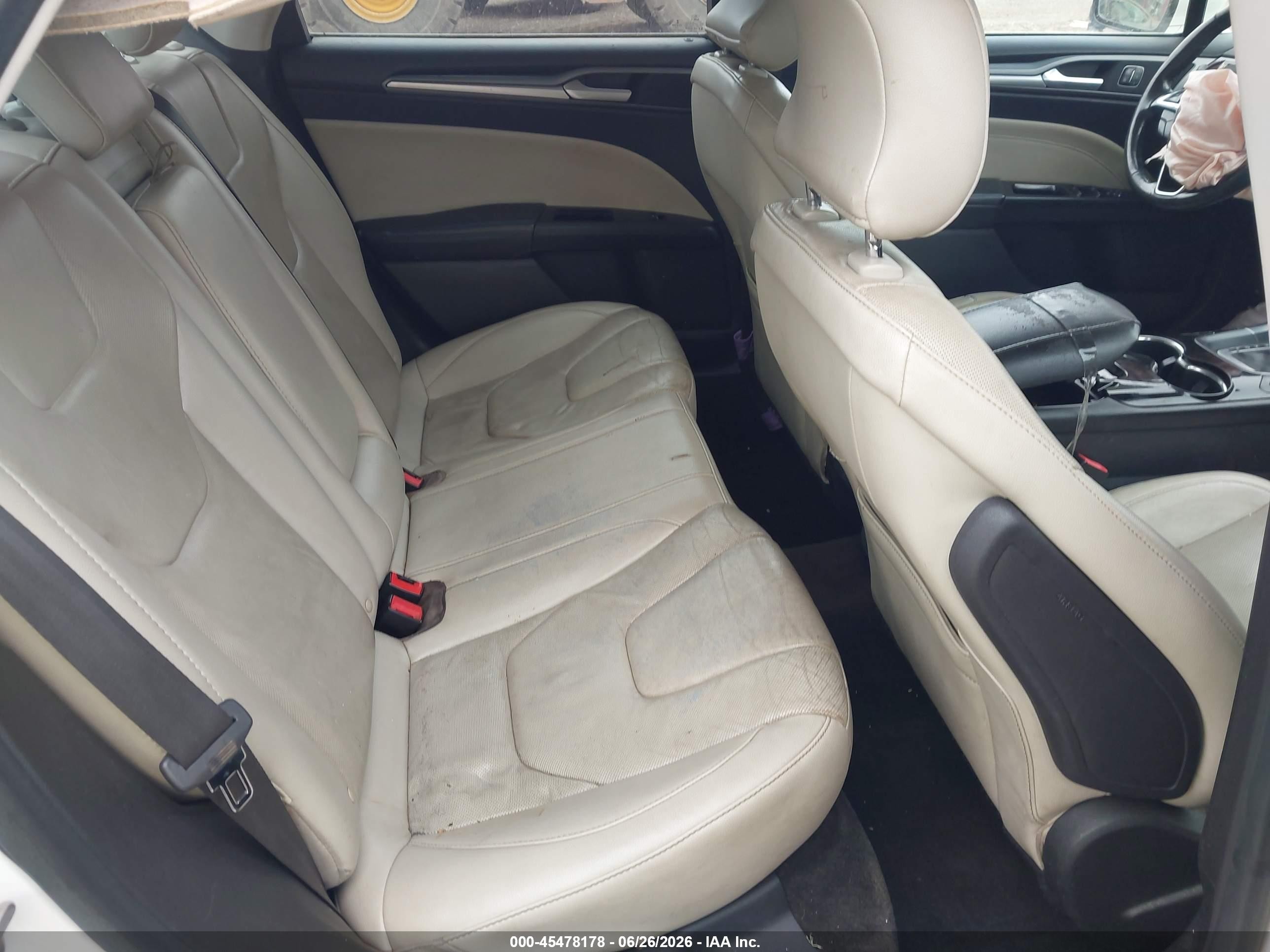 2015 Ford Fusion Hybrid Titanium White vin: 3FA6P0RU6FR193815