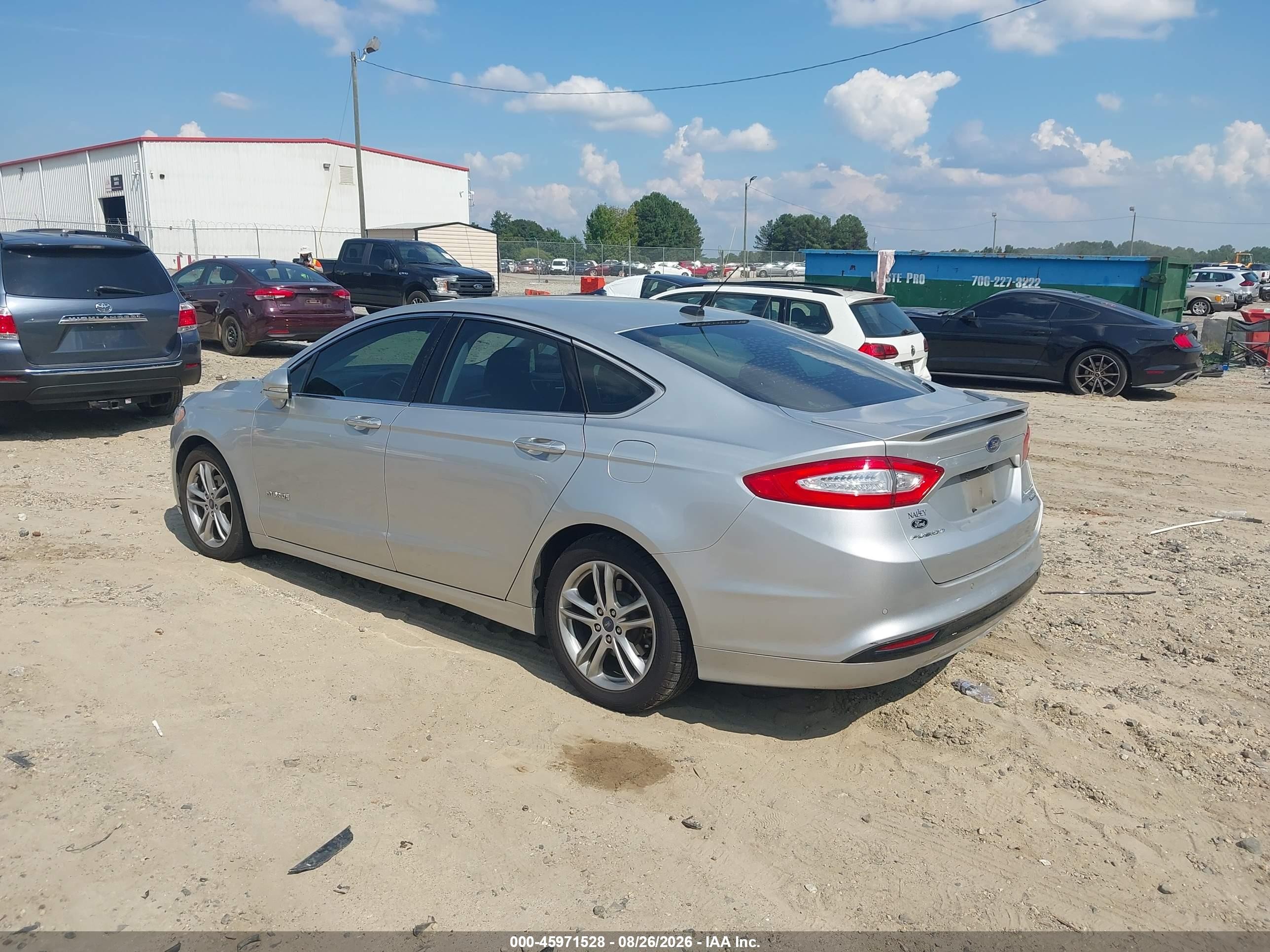 2015 Ford Fusion Hybrid Titanium Silver vin: 3FA6P0RU6FR197623