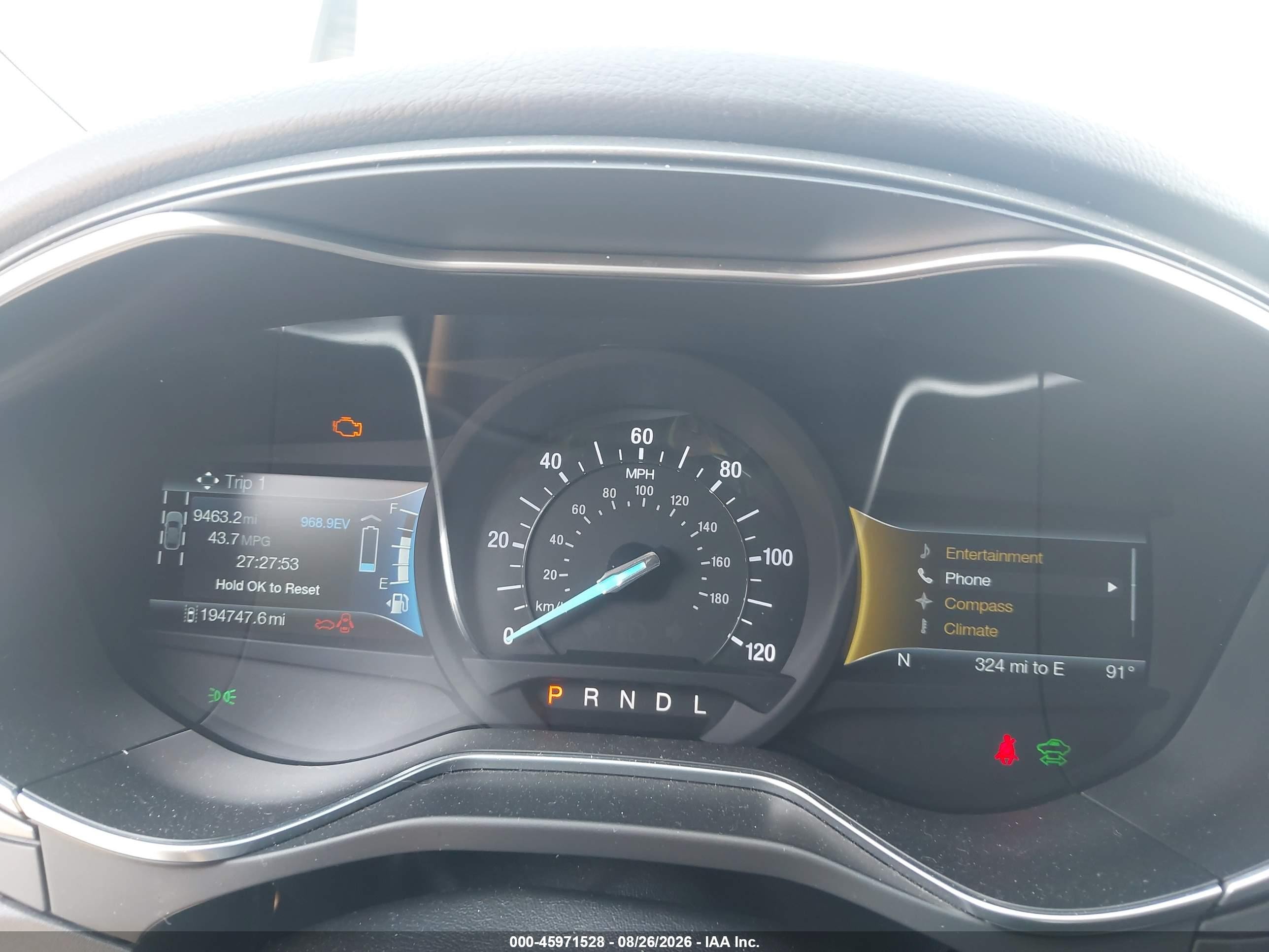 2015 Ford Fusion Hybrid Titanium Silver vin: 3FA6P0RU6FR197623