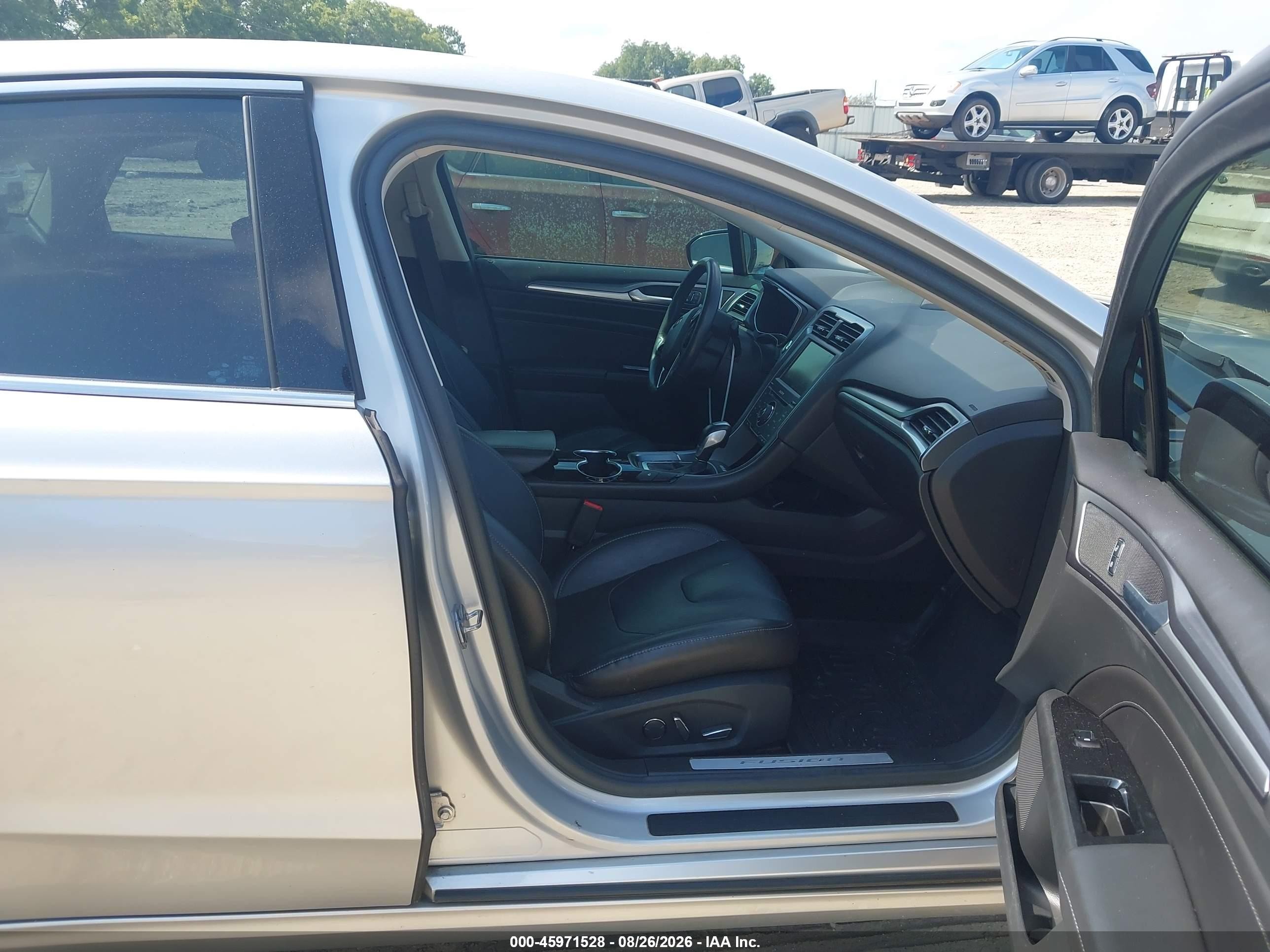 2015 Ford Fusion Hybrid Titanium Silver vin: 3FA6P0RU6FR197623
