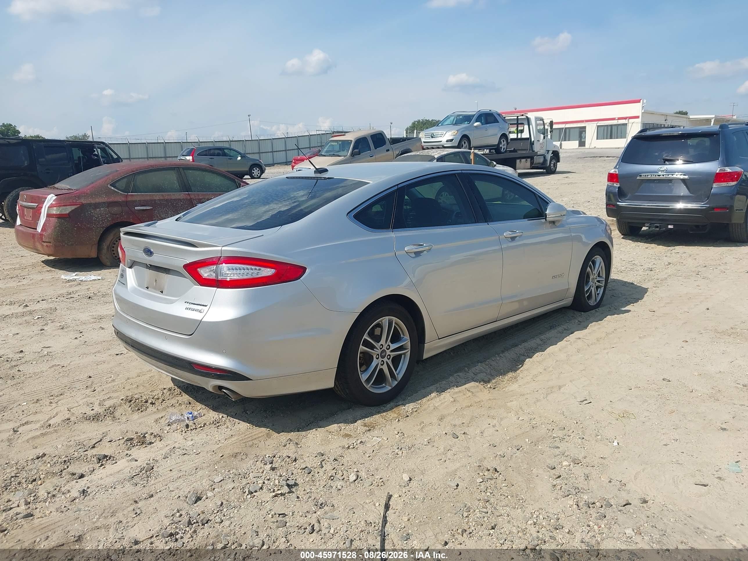 2015 Ford Fusion Hybrid Titanium Silver vin: 3FA6P0RU6FR197623
