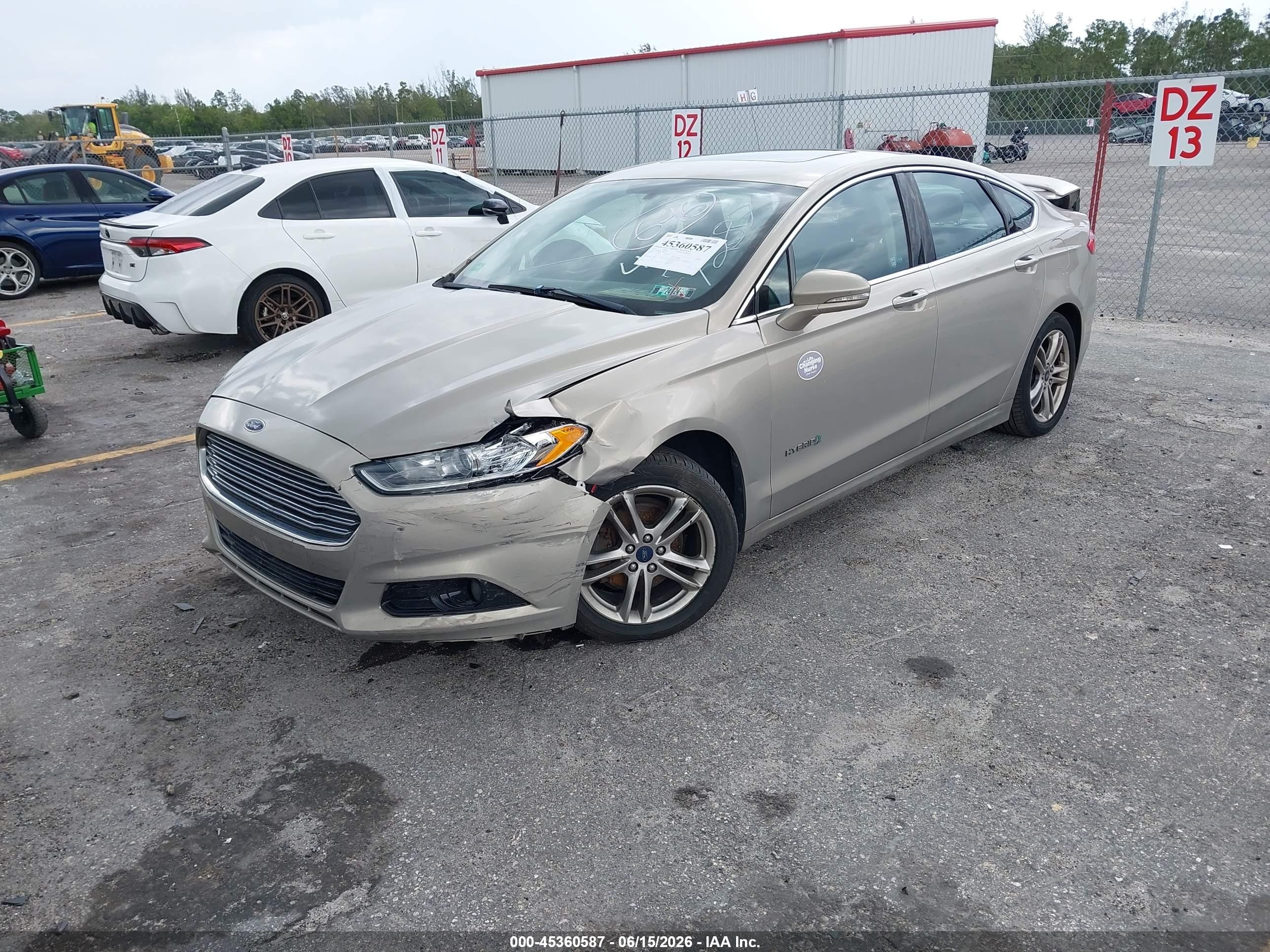 2015 Ford Fusion Hybrid Titanium Silver vin: 3FA6P0RU6FR287287
