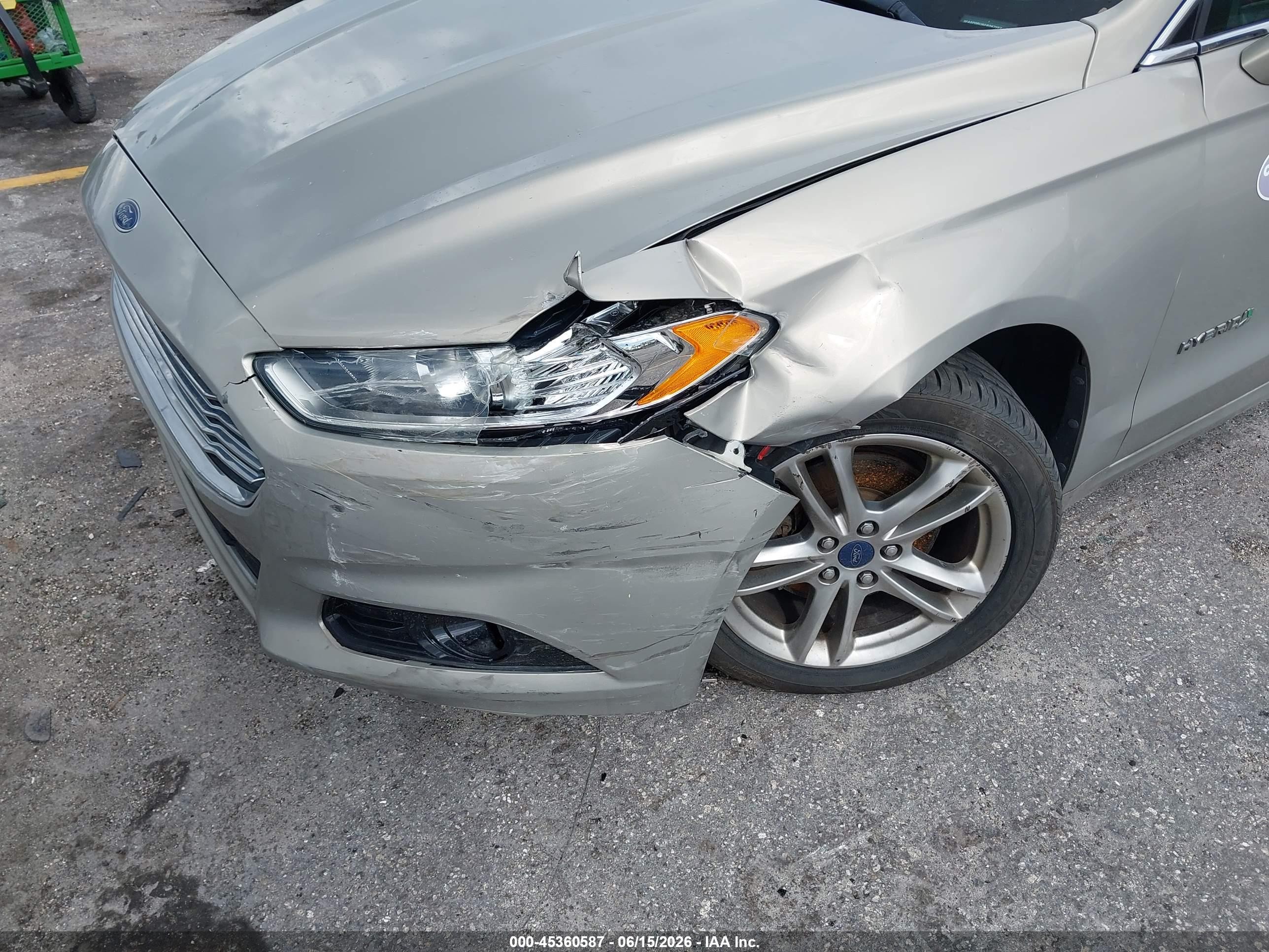 2015 Ford Fusion Hybrid Titanium Silver vin: 3FA6P0RU6FR287287