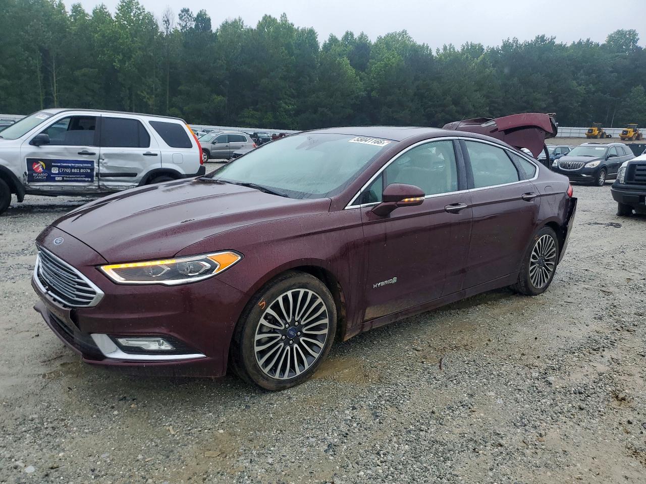 2017 Ford Fusion Titanium Hev Бордовый vin: 3FA6P0RU6HR138221