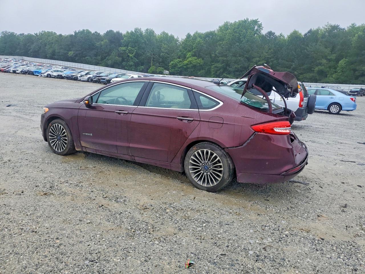 2017 Ford Fusion Titanium Hev Бордовый vin: 3FA6P0RU6HR138221