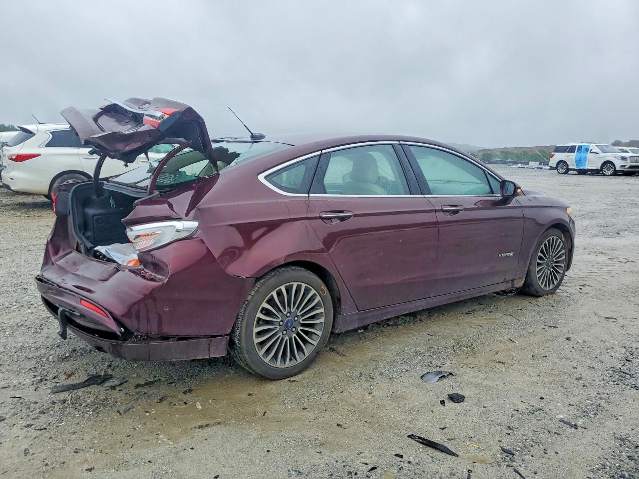2017 Ford Fusion Titanium Hev Бордовый vin: 3FA6P0RU6HR138221