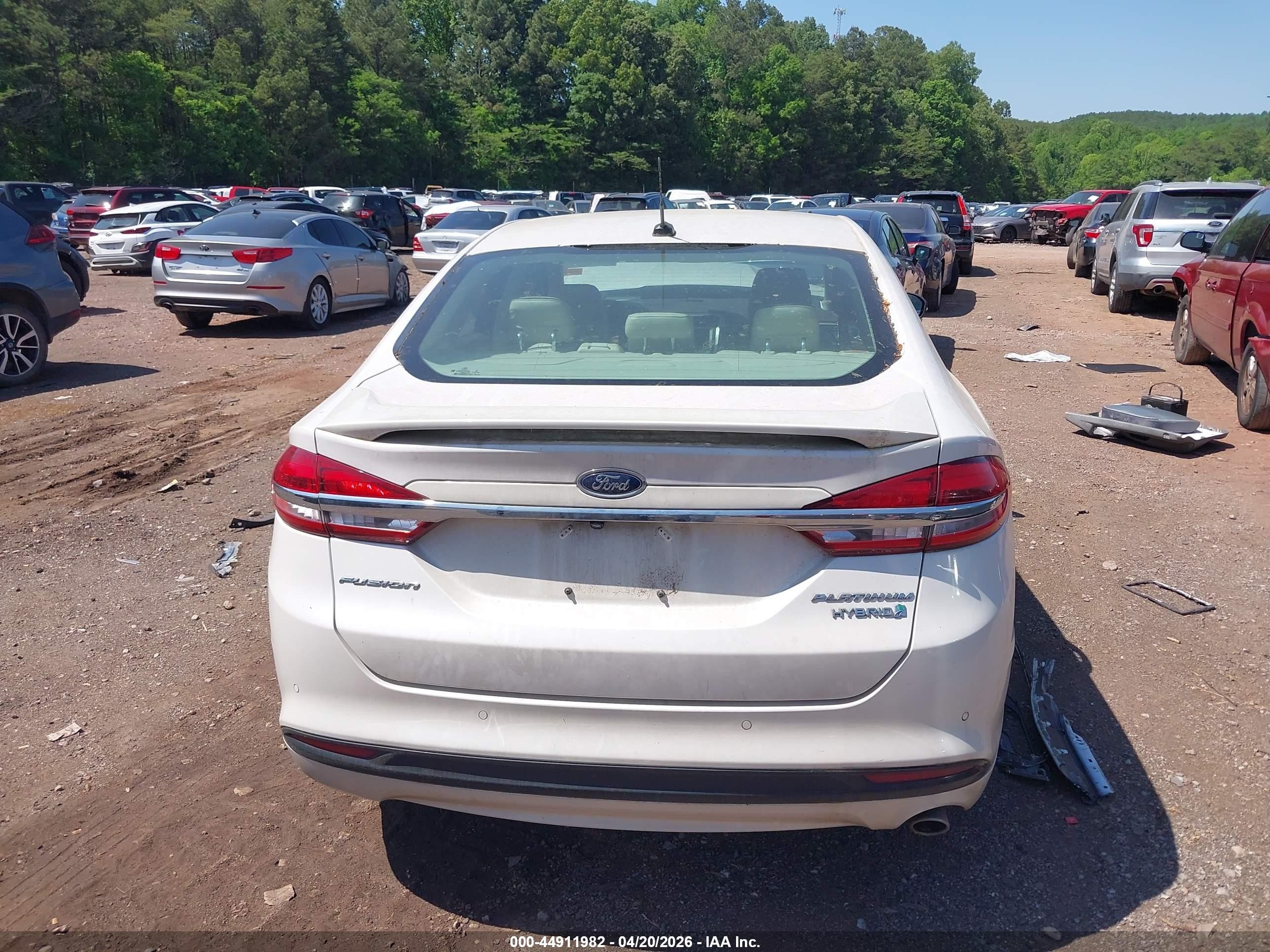 2018 Ford Fusion Hybrid Platinum Белый vin: 3FA6P0RU6JR264908