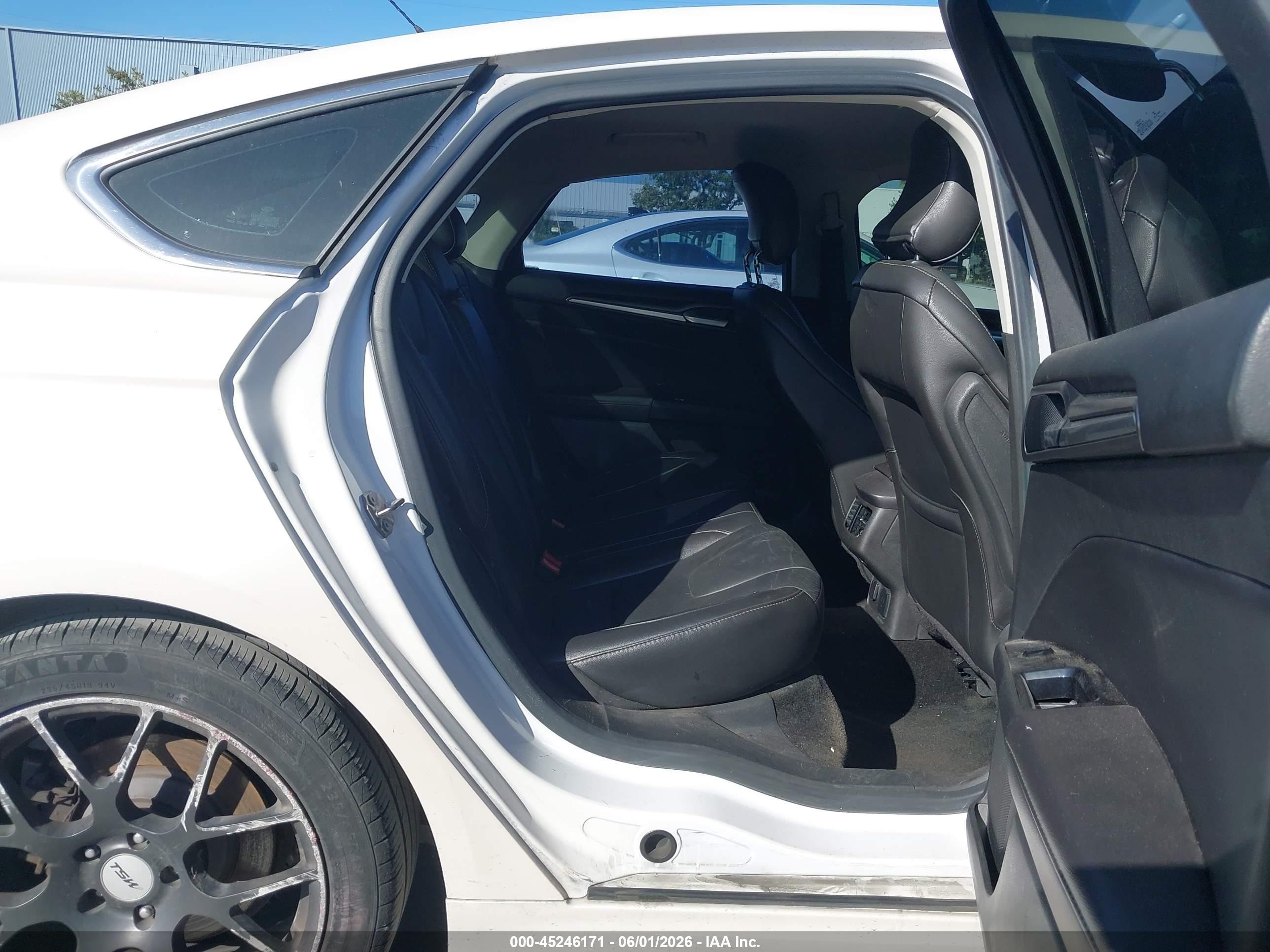 2014 Ford Fusion Hybrid Titanium White vin: 3FA6P0RU7ER274675