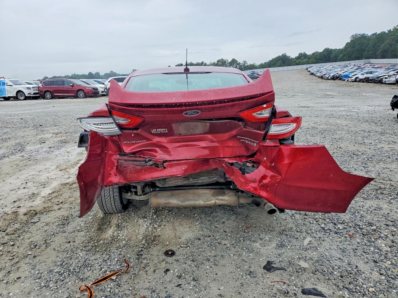 2014 Ford Fusion Titanium Hev Красный vin: 3FA6P0RU7ER278922