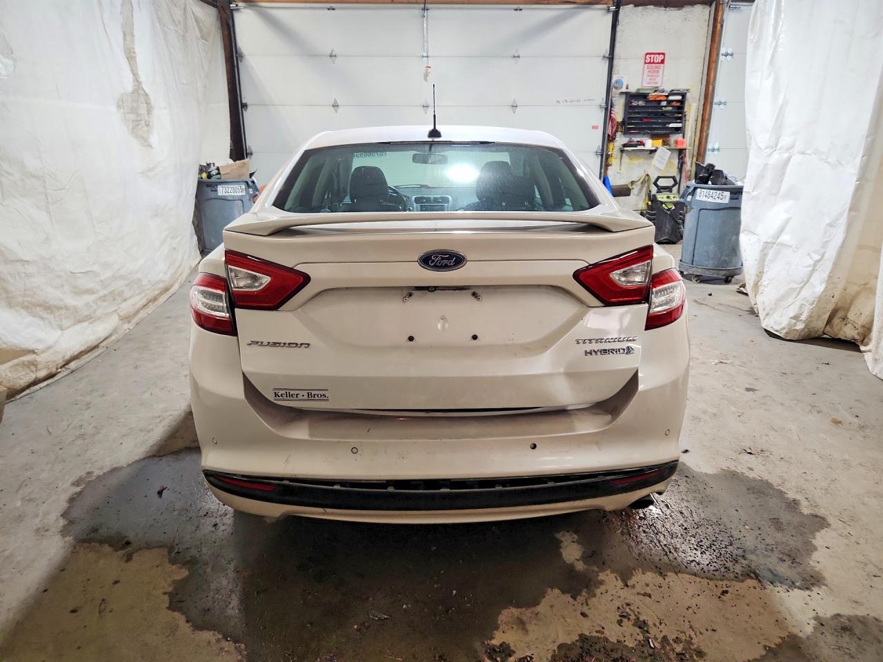 2014 Ford Fusion Titanium Hev White vin: 3FA6P0RU7ER397652