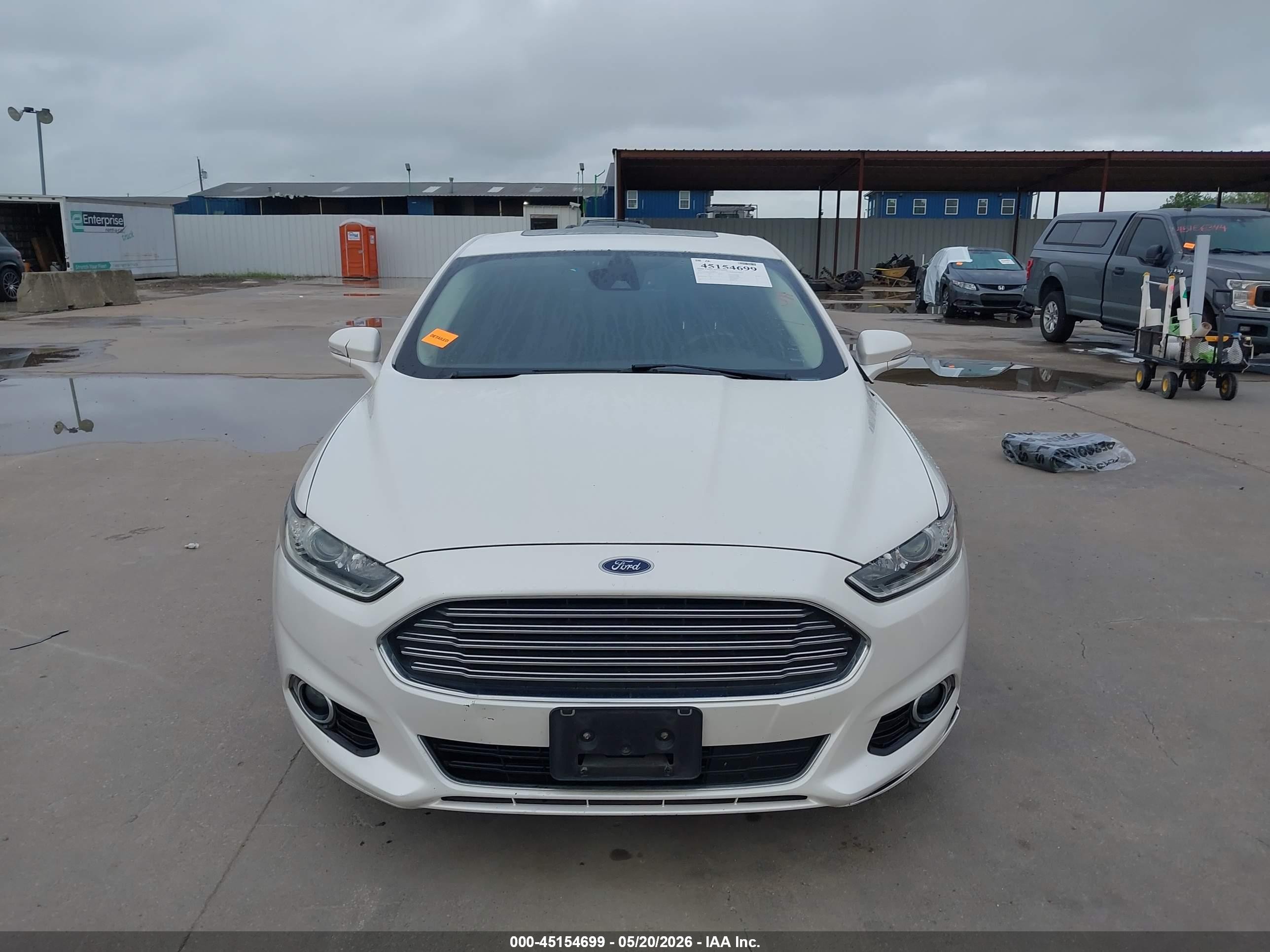 2013 Ford Fusion Hybrid Titanium White vin: 3FA6P0RU8DR282010