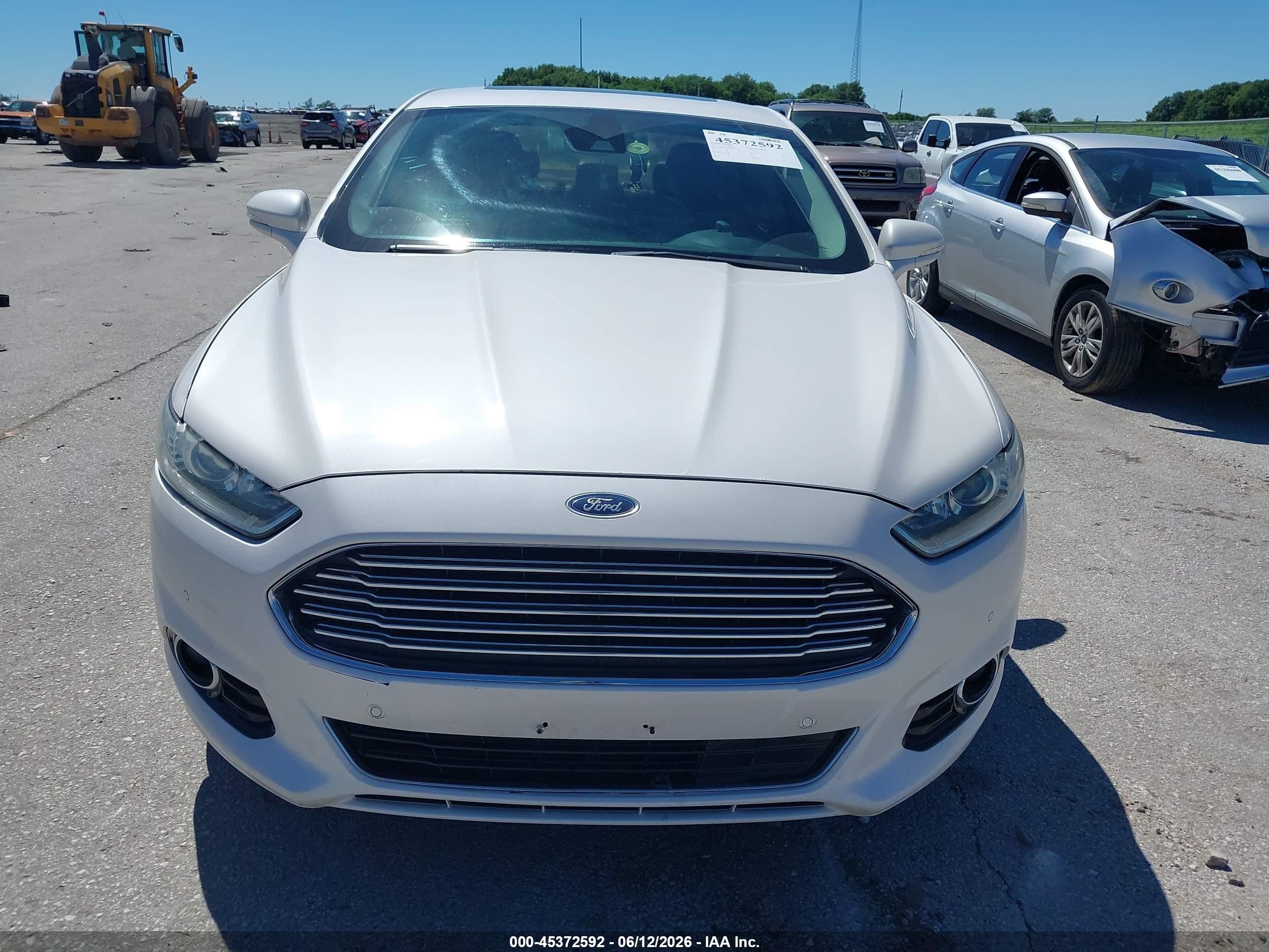 2013 Ford Fusion Hybrid Titanium White vin: 3FA6P0RU8DR325874