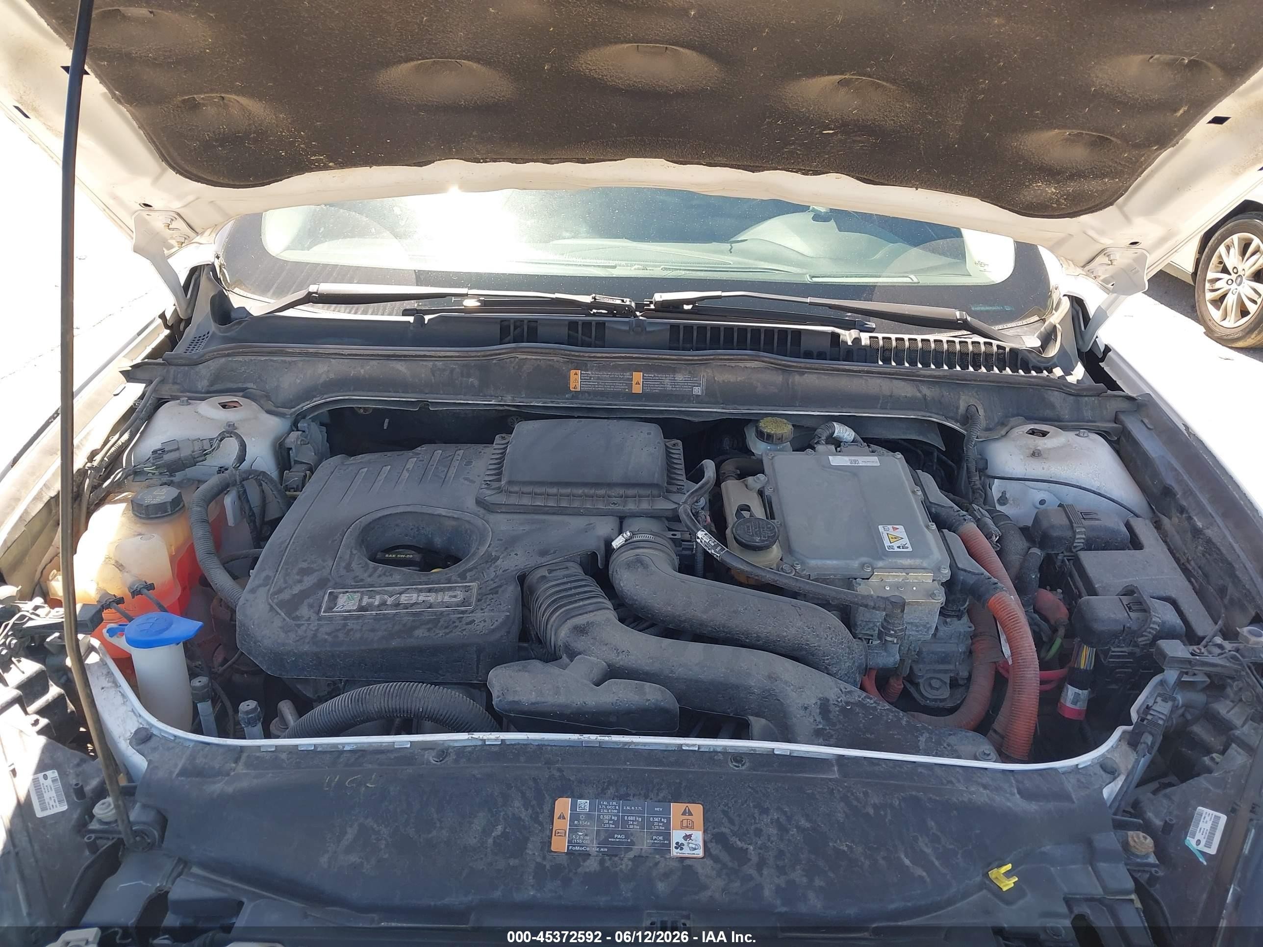 2013 Ford Fusion Hybrid Titanium White vin: 3FA6P0RU8DR325874