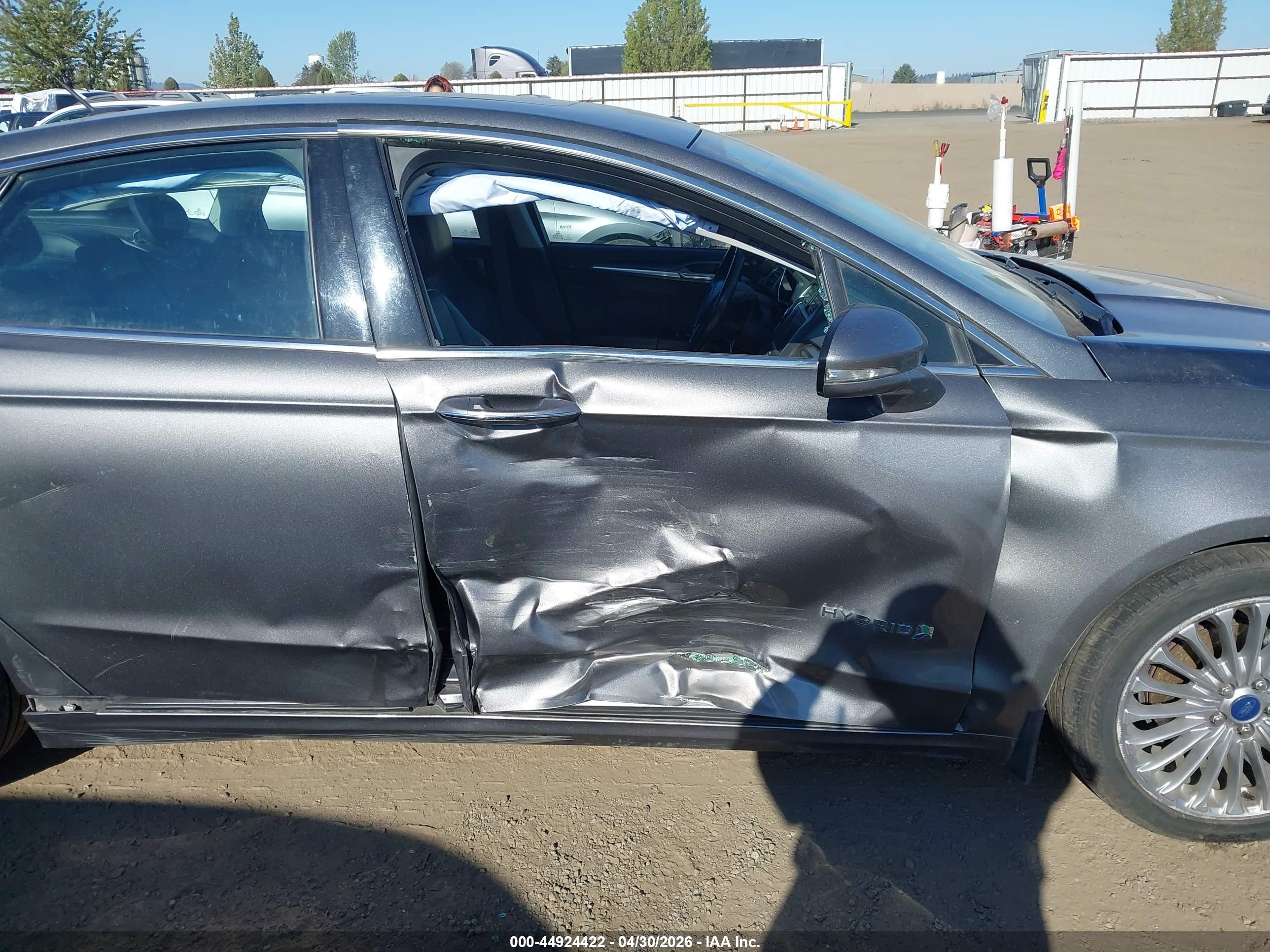 2013 Ford Fusion Hybrid Titanium Gray vin: 3FA6P0RU8DR345607
