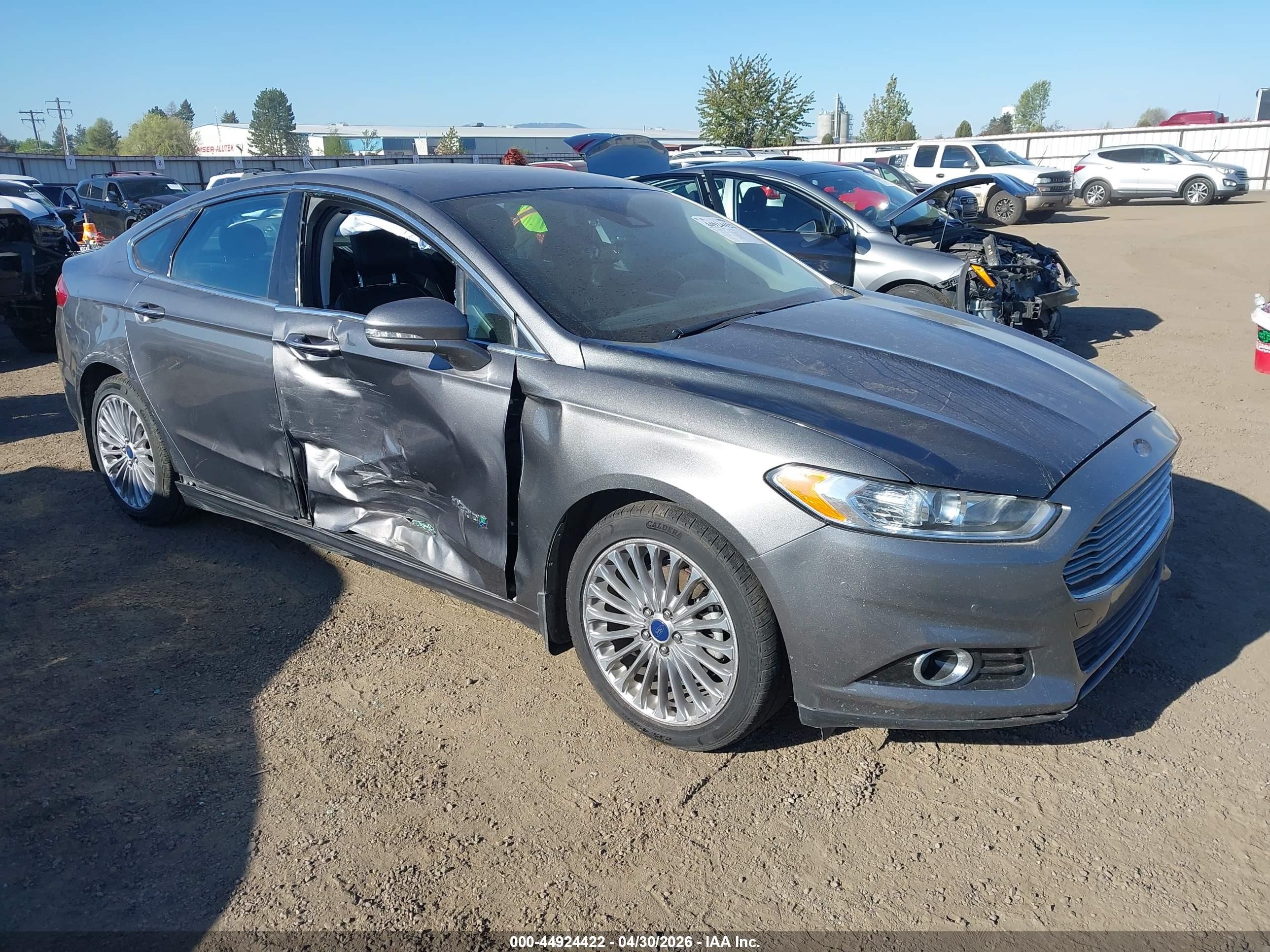 2013 Ford Fusion Hybrid Titanium Gray vin: 3FA6P0RU8DR345607