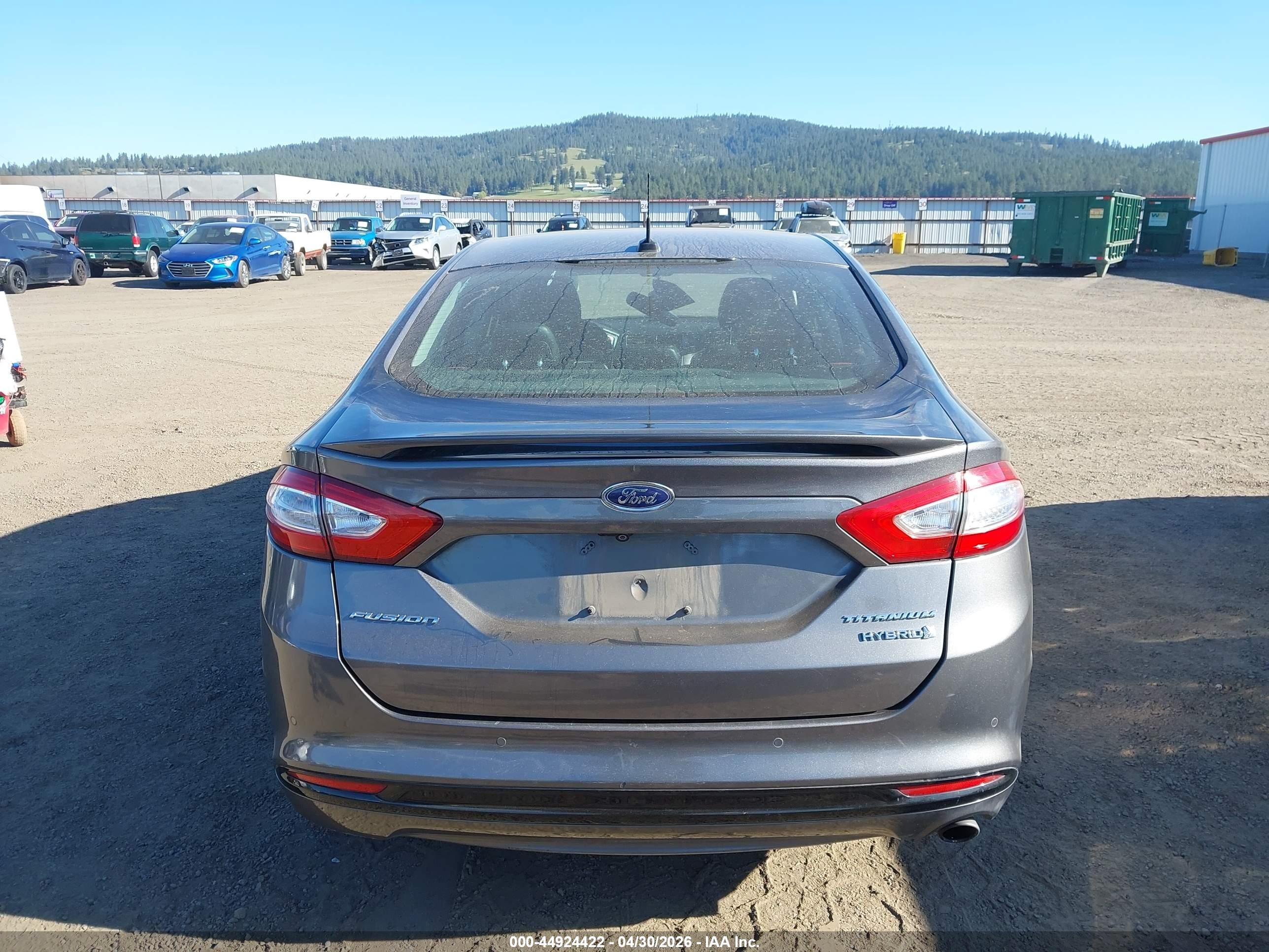 2013 Ford Fusion Hybrid Titanium Gray vin: 3FA6P0RU8DR345607