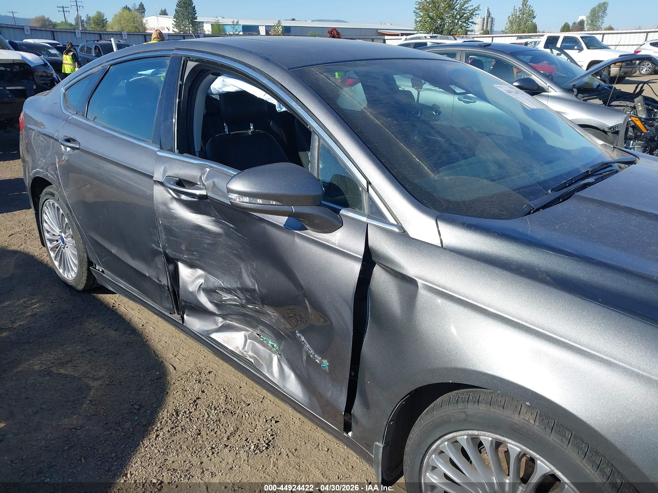 2013 Ford Fusion Hybrid Titanium Gray vin: 3FA6P0RU8DR345607