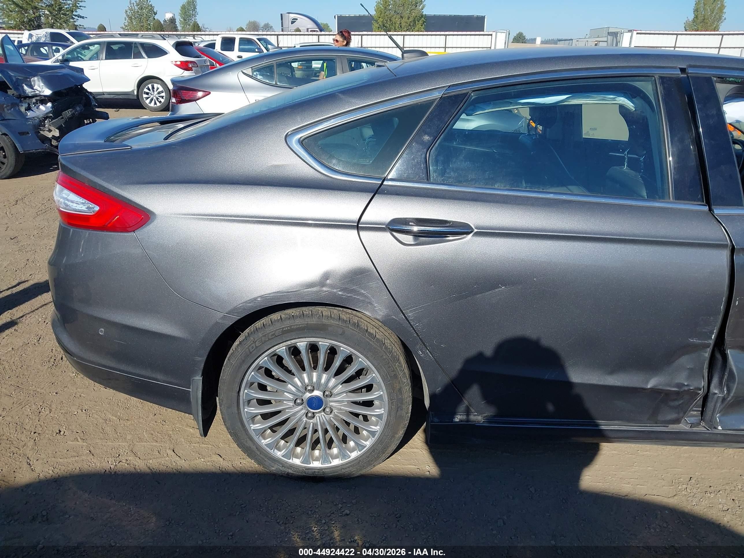 2013 Ford Fusion Hybrid Titanium Gray vin: 3FA6P0RU8DR345607