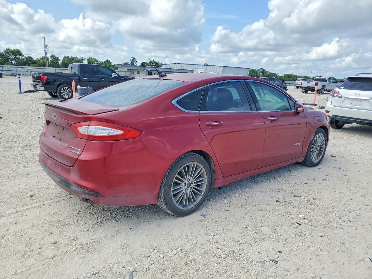 2014 Ford Fusion Titanium Hev Burgundy vin: 3FA6P0RU8ER211732
