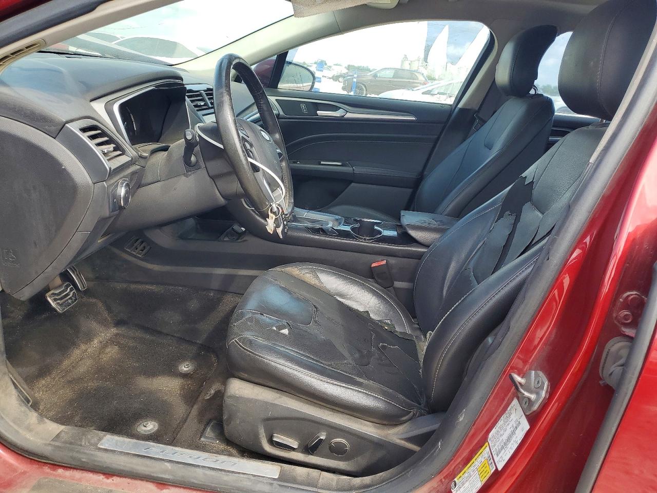 2014 Ford Fusion Titanium Hev Burgundy vin: 3FA6P0RU8ER211732