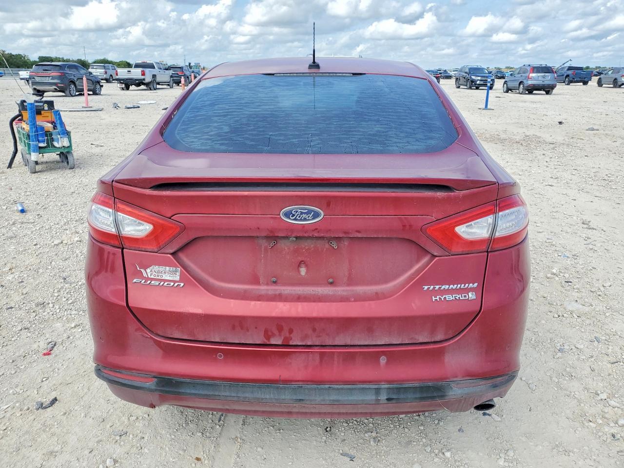 2014 Ford Fusion Titanium Hev Burgundy vin: 3FA6P0RU8ER211732