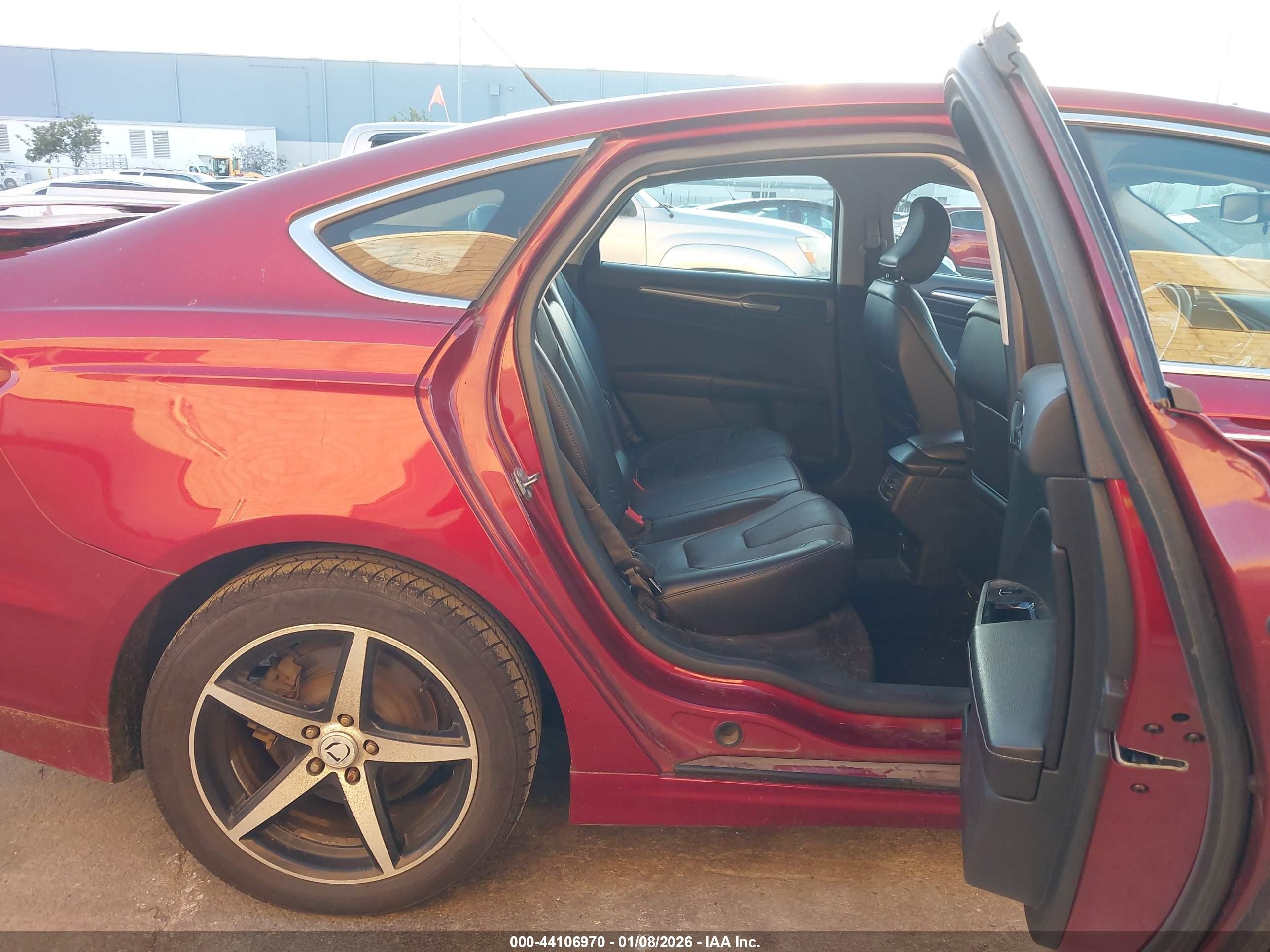 2015 Ford Fusion Hybrid Titanium Red vin: 3FA6P0RU8FR306275