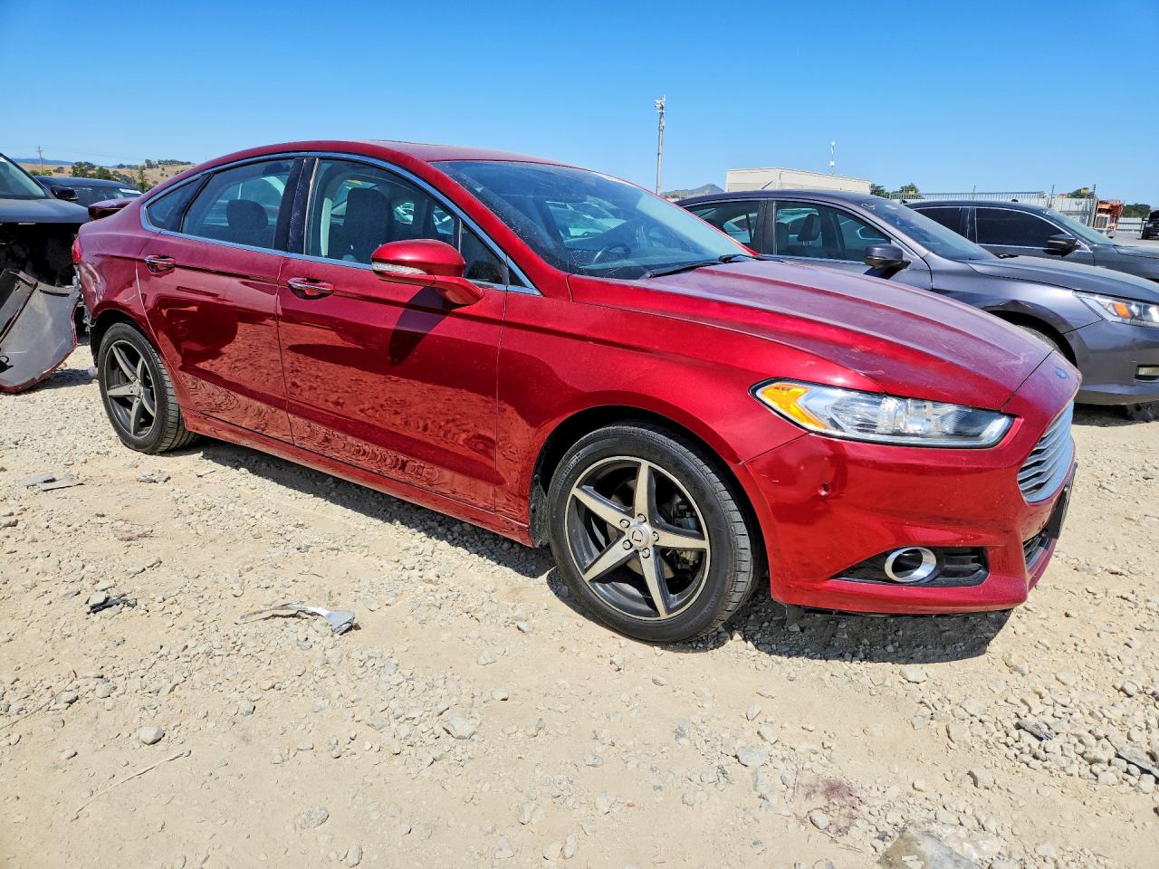 2015 Ford Fusion Titanium Hev Red vin: 3FA6P0RU8FR306275