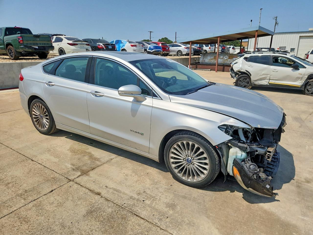 2013 Ford Fusion Titanium Hev Silver vin: 3FA6P0RU9DR368992