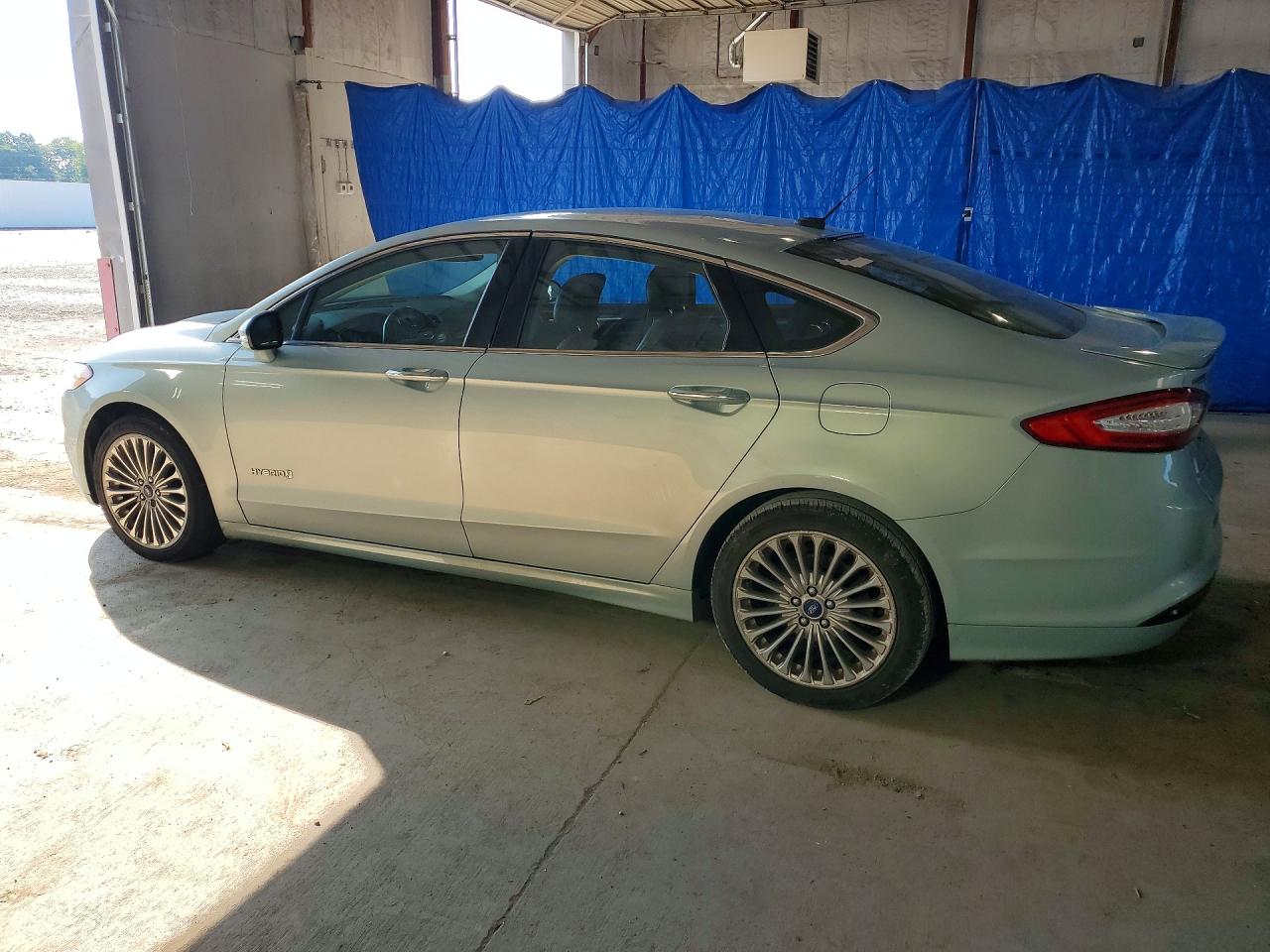 2014 Ford Fusion Titanium Hev Turquoise vin: 3FA6P0RU9ER124003