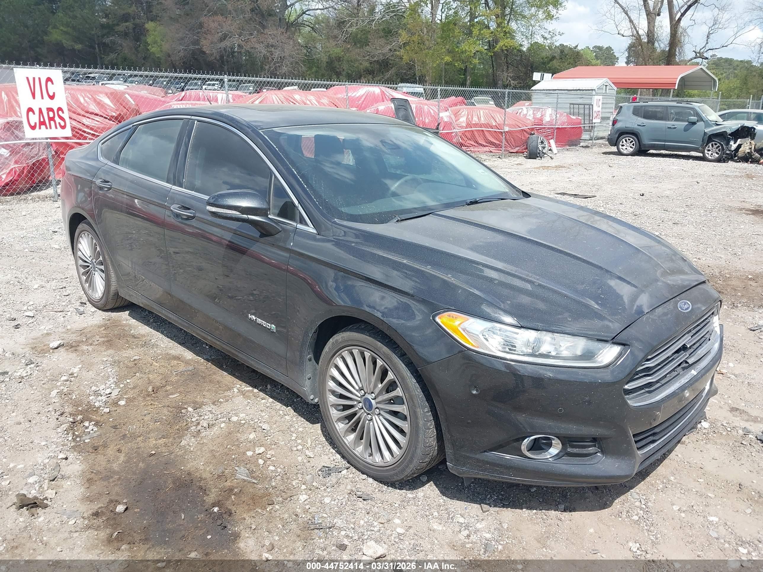 2014 Ford Fusion Hybrid Titanium Black vin: 3FA6P0RU9ER304095