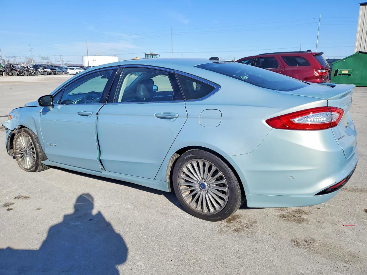 2014 Ford Fusion Titanium Hev Бирюзовый vin: 3FA6P0RU9ER350672