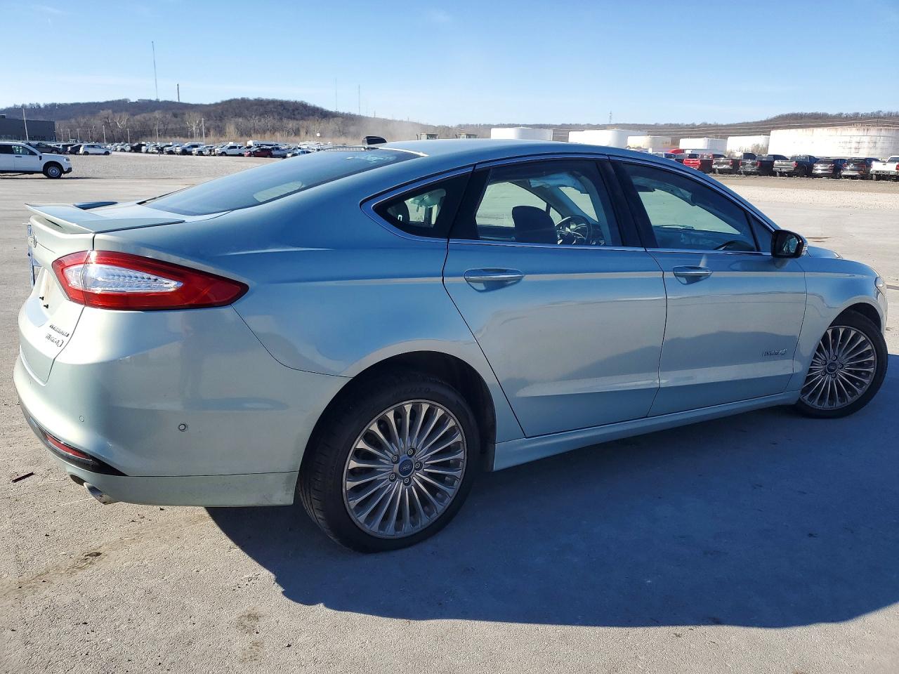 2014 Ford Fusion Titanium Hev Бирюзовый vin: 3FA6P0RU9ER350672