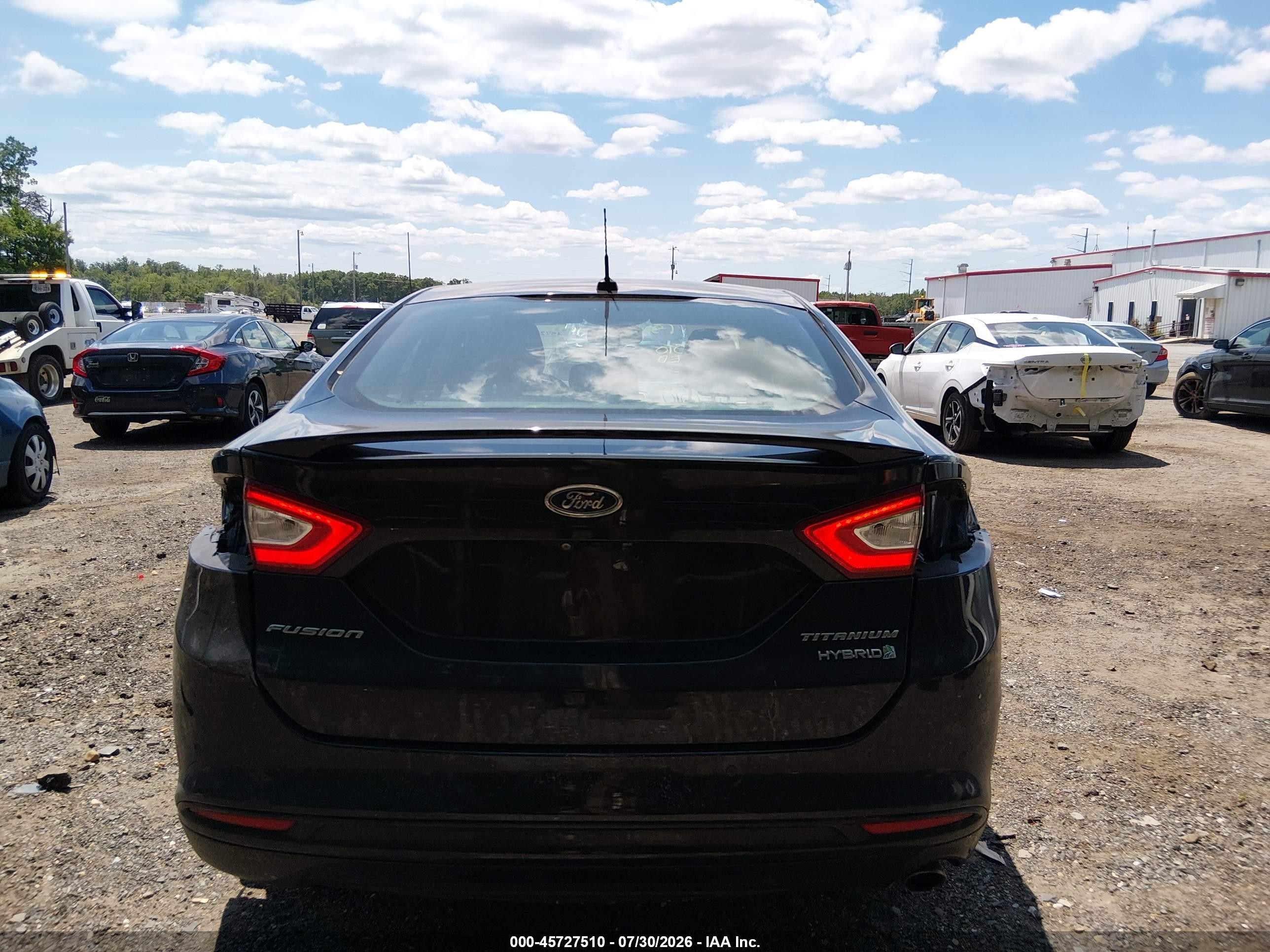 2014 Ford Fusion Hybrid Titanium Черный vin: 3FA6P0RU9ER351126
