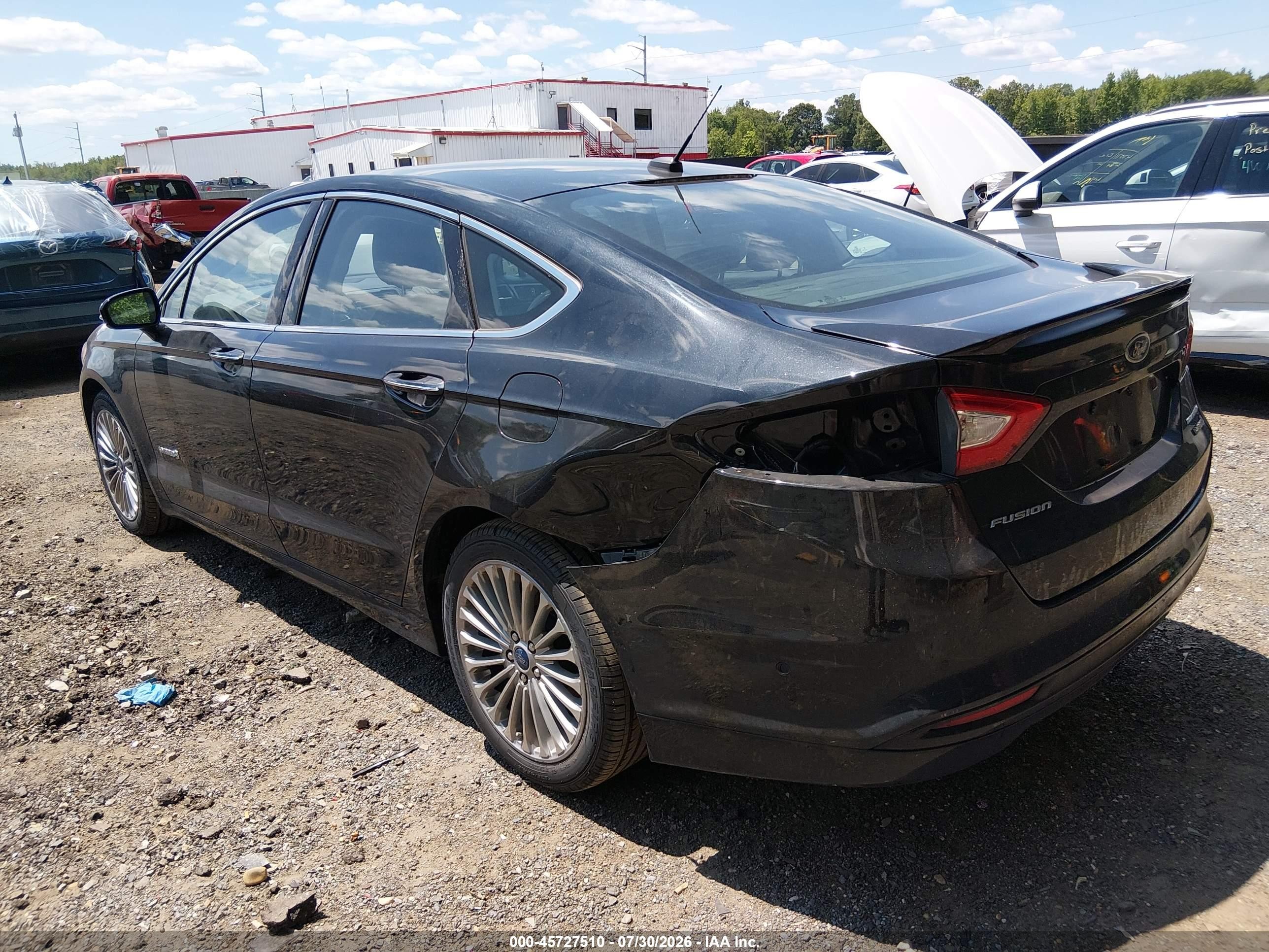 2014 Ford Fusion Hybrid Titanium Черный vin: 3FA6P0RU9ER351126