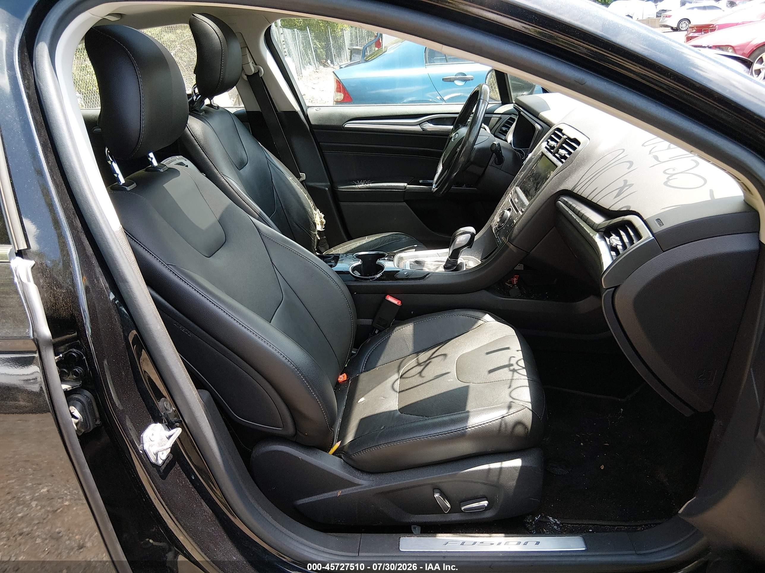 2014 Ford Fusion Hybrid Titanium Черный vin: 3FA6P0RU9ER351126