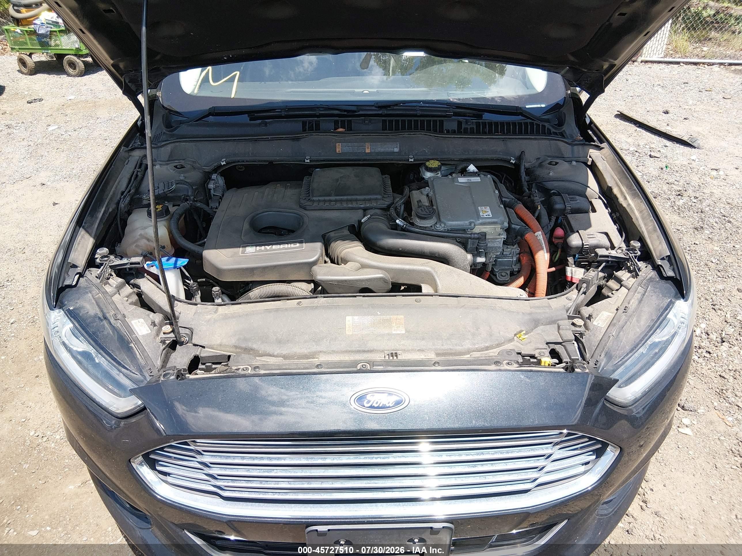 2014 Ford Fusion Hybrid Titanium Черный vin: 3FA6P0RU9ER351126