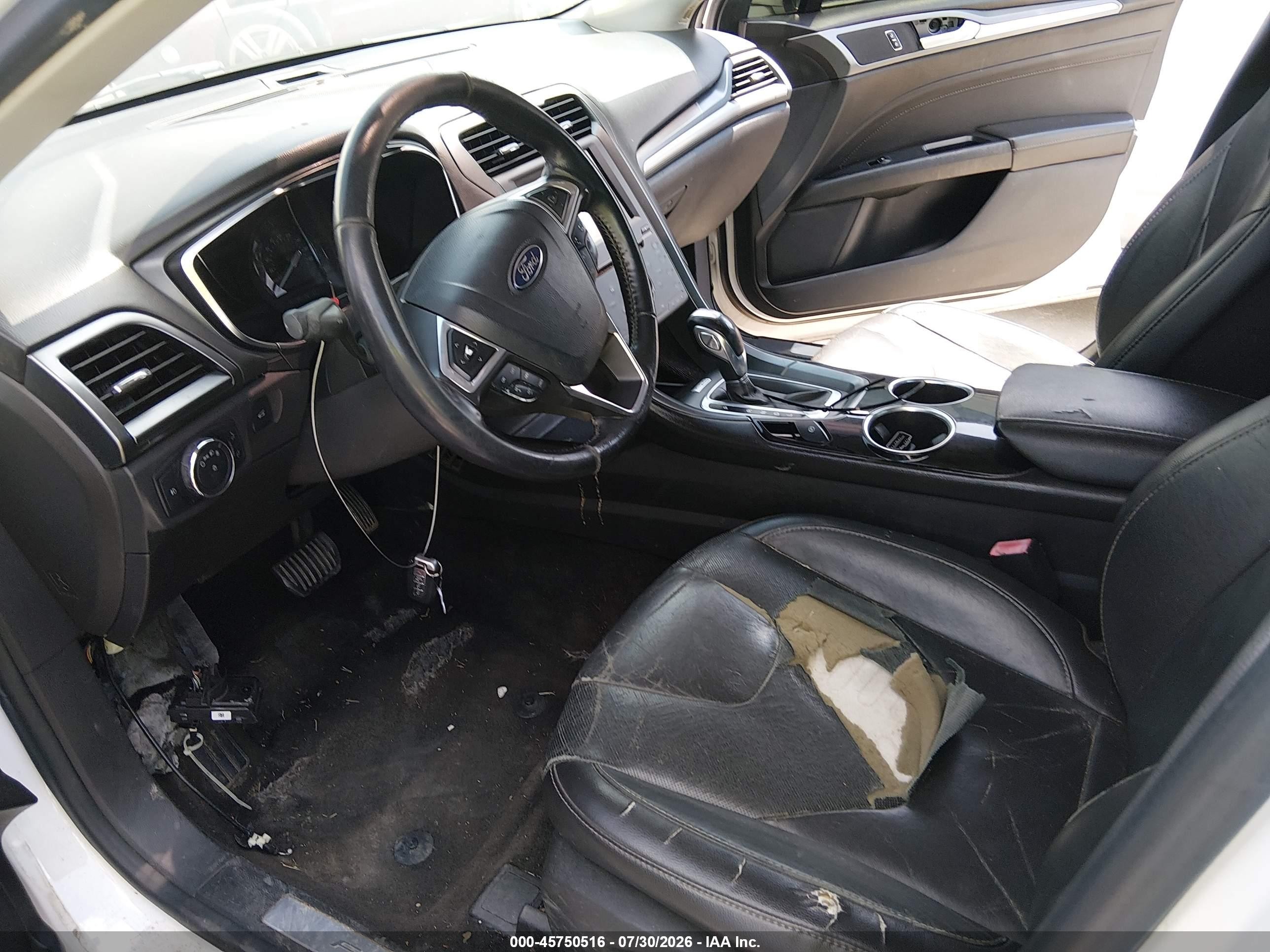 2013 Ford Fusion Hybrid Titanium White vin: 3FA6P0RUXDR289203