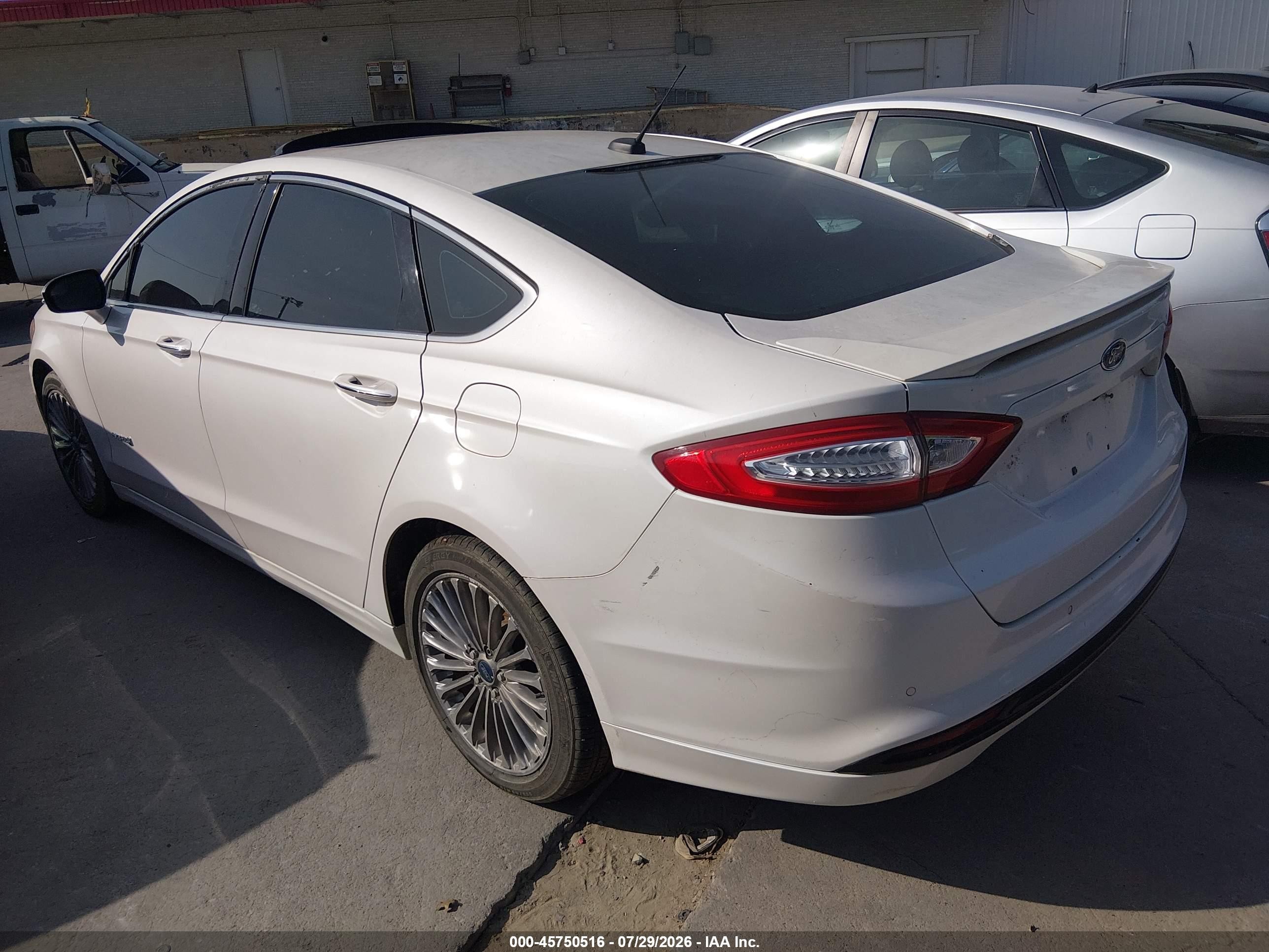 2013 Ford Fusion Hybrid Titanium White vin: 3FA6P0RUXDR289203